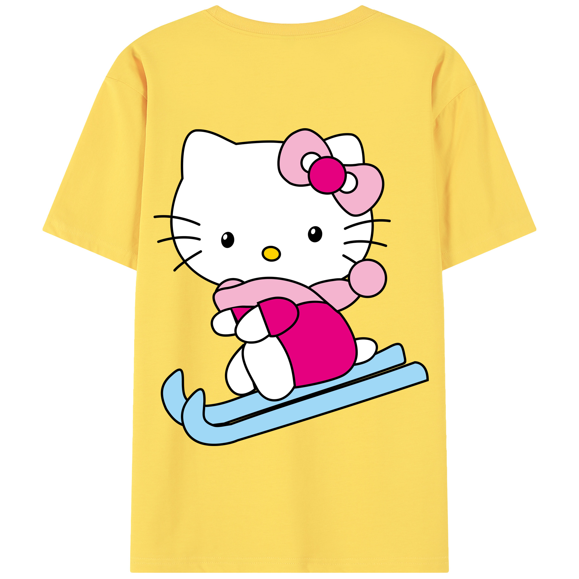 （画像用） Hello Kitty ハローキティ 綿100％半袖Tシャツ（背面プリント）
