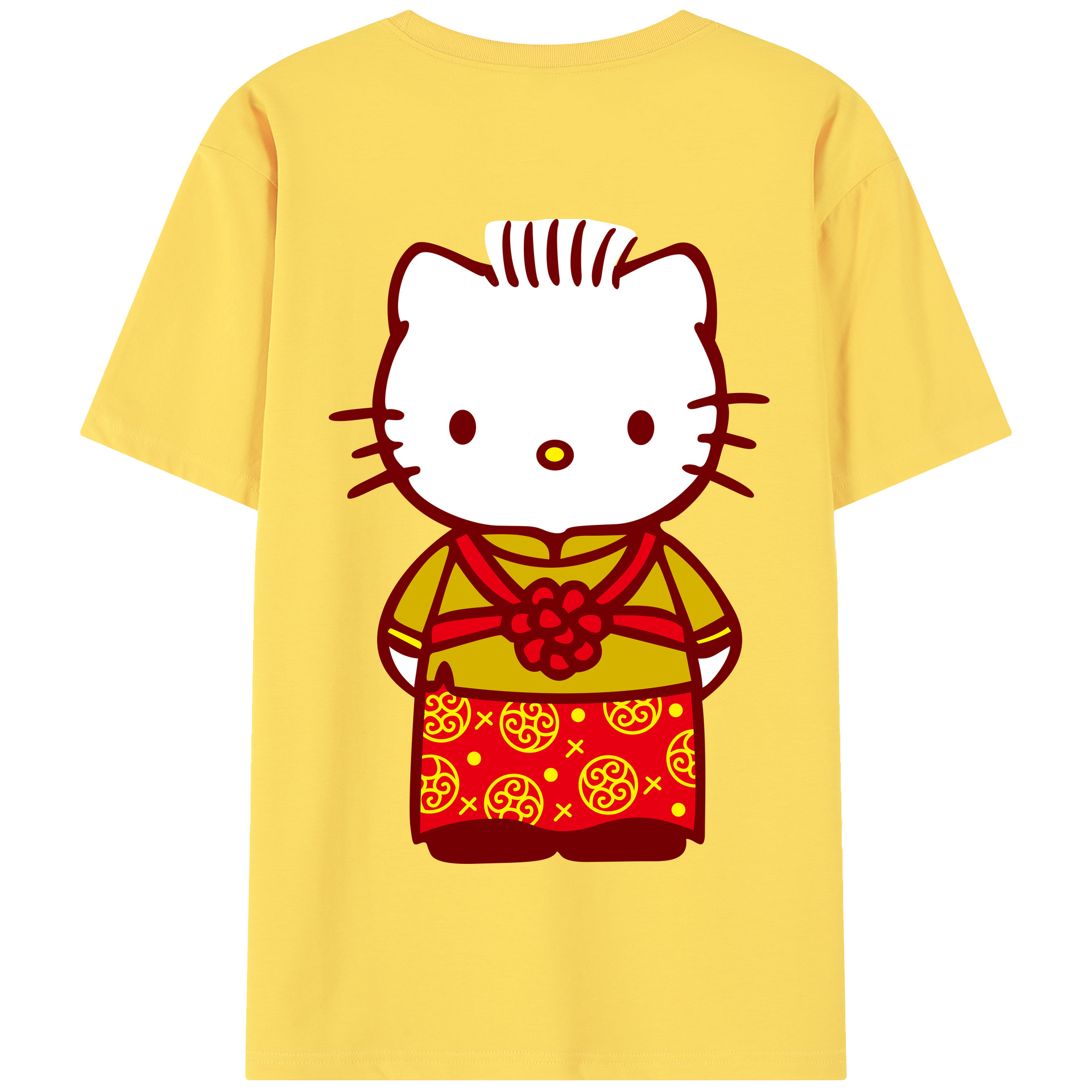（画像用） Hello Kitty ハローキティ 綿100％半袖Tシャツ（背面プリント）