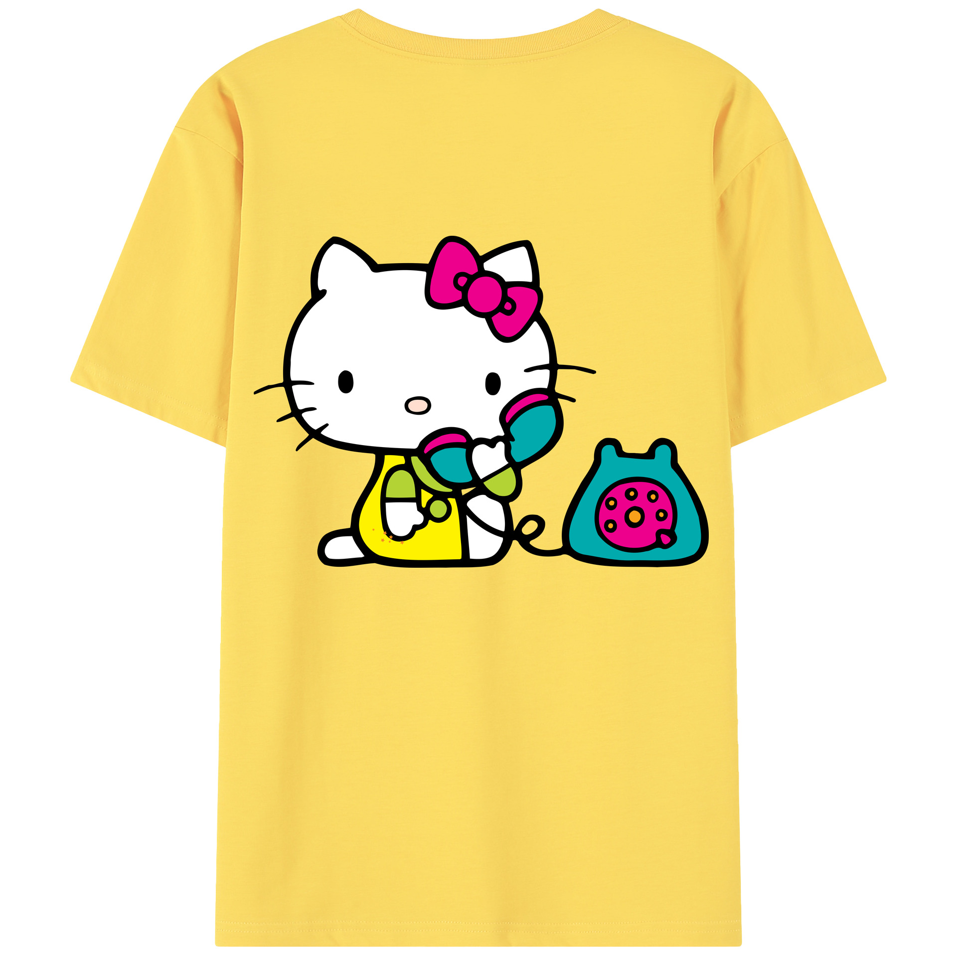 （画像用） Hello Kitty ハローキティ 綿100％半袖Tシャツ（背面プリント）