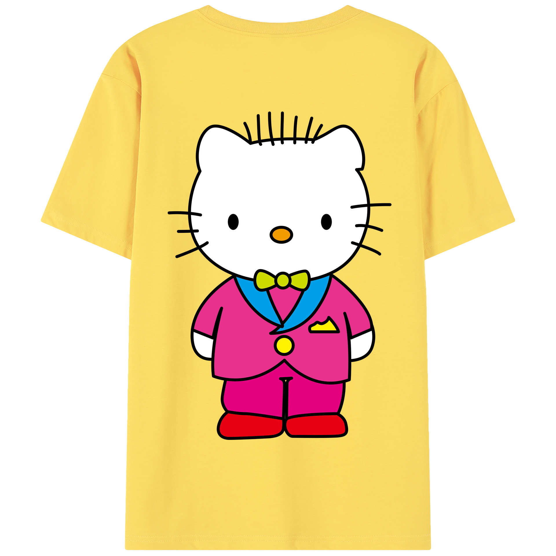 （画像用） Hello Kitty ハローキティ 綿100％半袖Tシャツ（背面プリント）