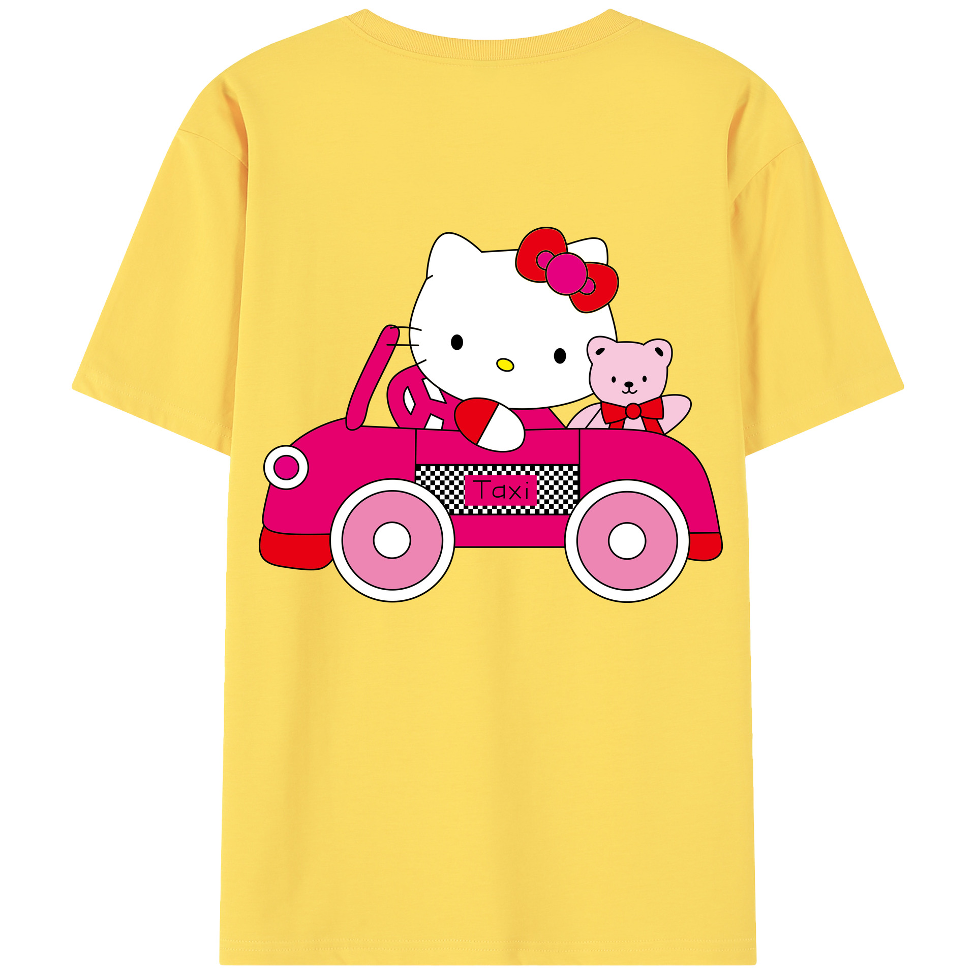 （画像用） Hello Kitty ハローキティ 綿100％半袖Tシャツ（背面プリント）