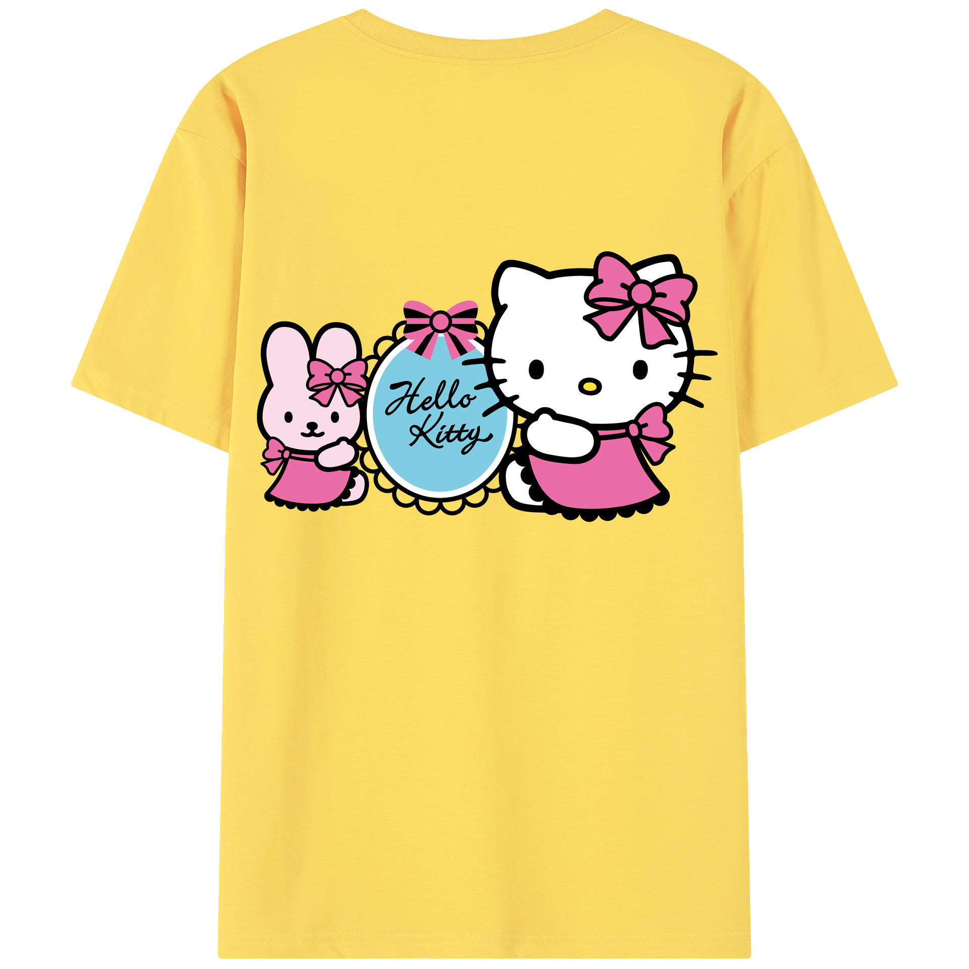 （画像用） Hello Kitty ハローキティ 綿100％半袖Tシャツ（背面プリント）