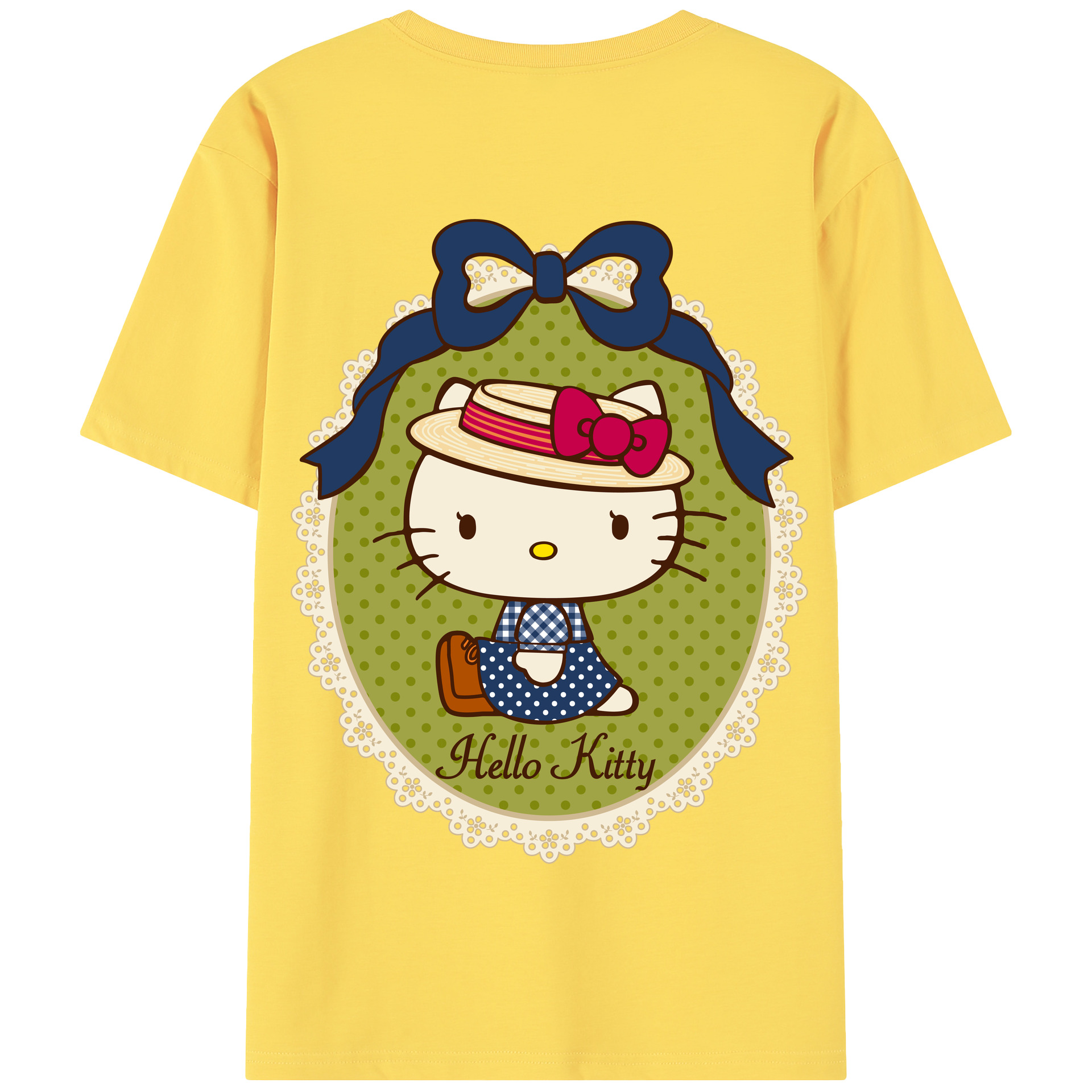 （画像用） Hello Kitty ハローキティ 綿100％半袖Tシャツ（背面プリント）
