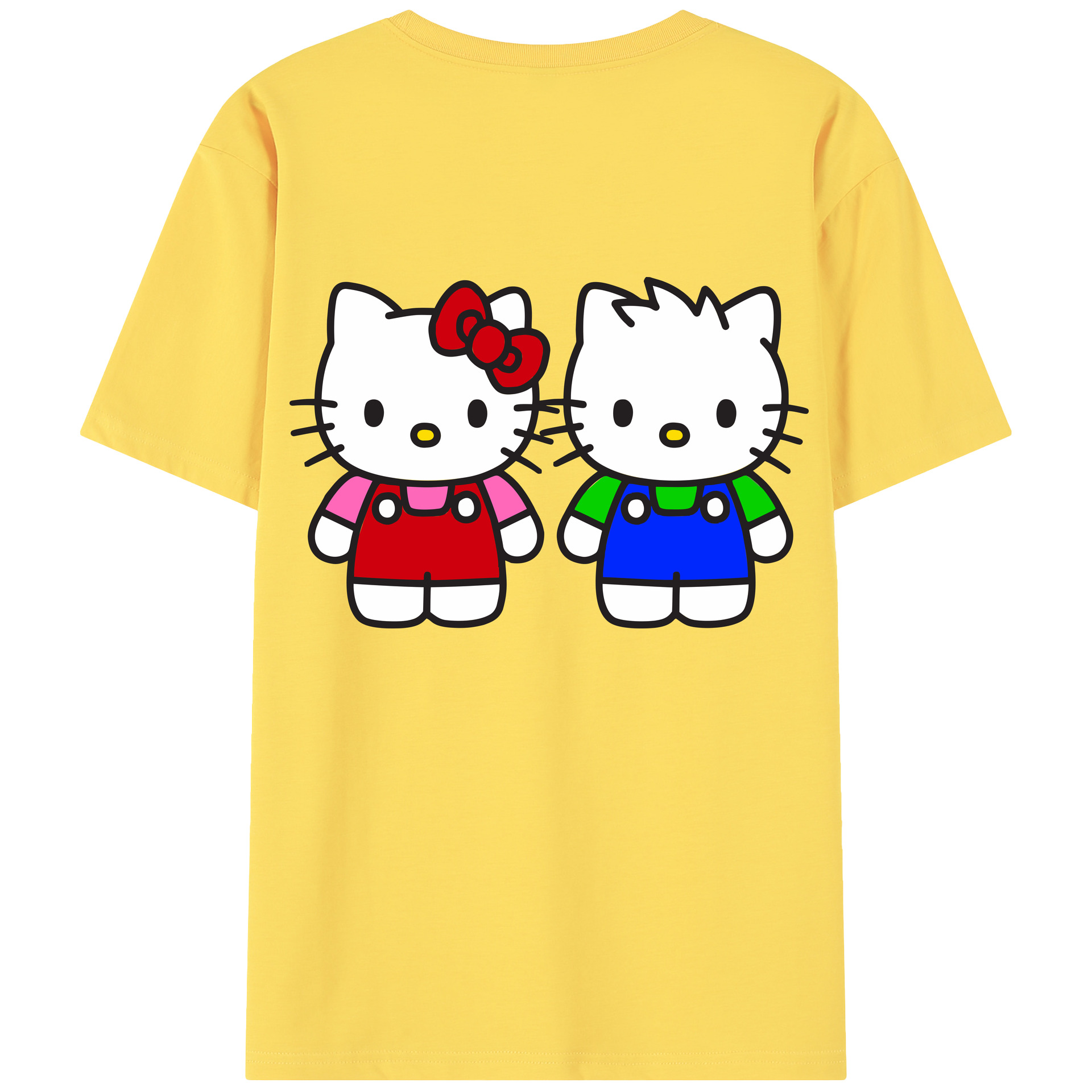 （画像用） Hello Kitty ハローキティ 綿100％半袖Tシャツ（背面プリント）