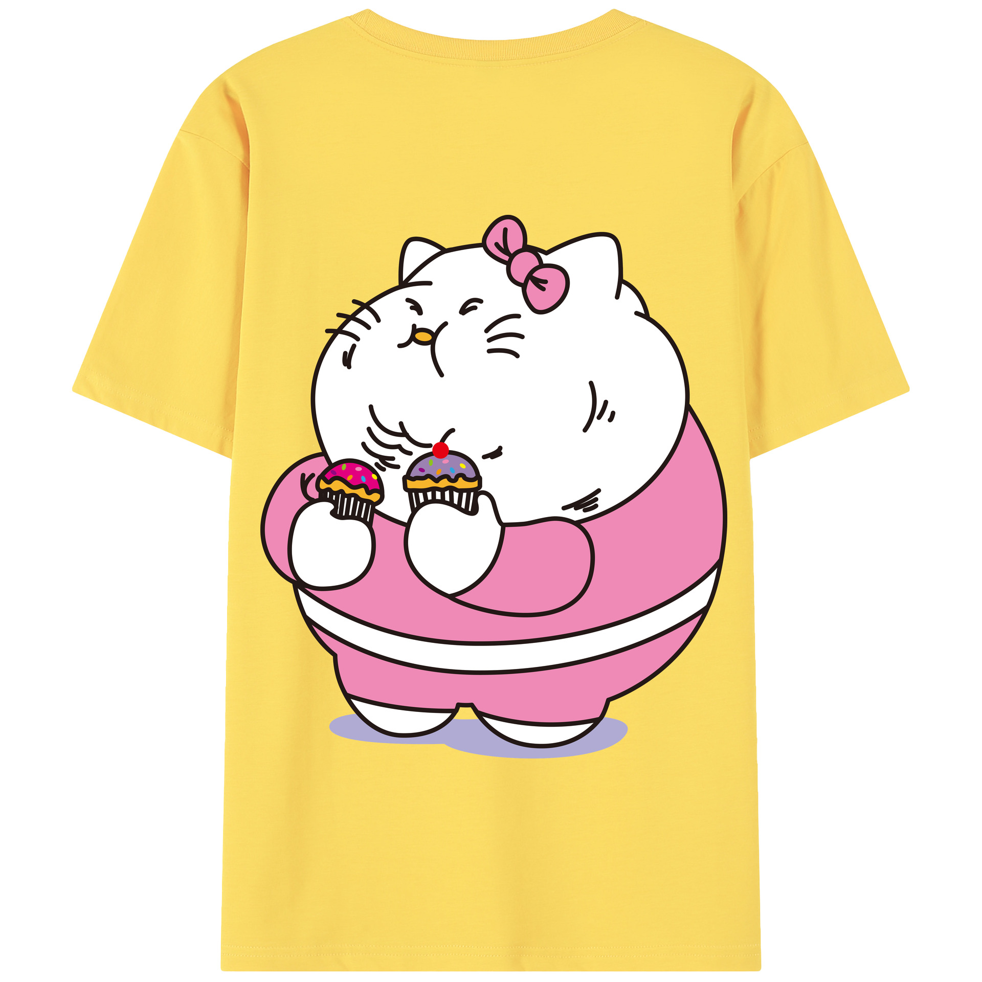 （画像用） Hello Kitty ハローキティ 綿100％半袖Tシャツ（背面プリント）