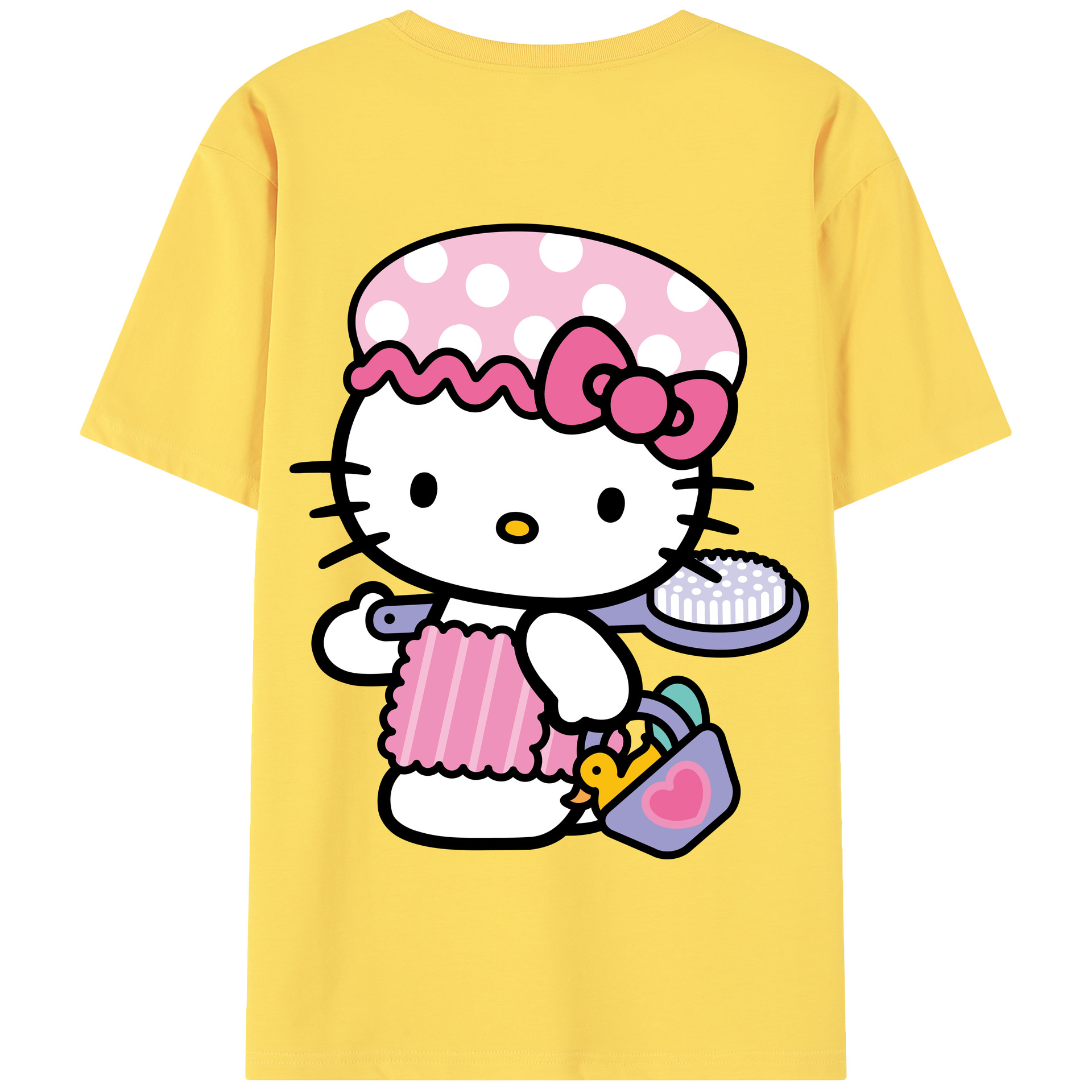 （画像用） Hello Kitty ハローキティ 綿100％半袖Tシャツ（背面プリント）