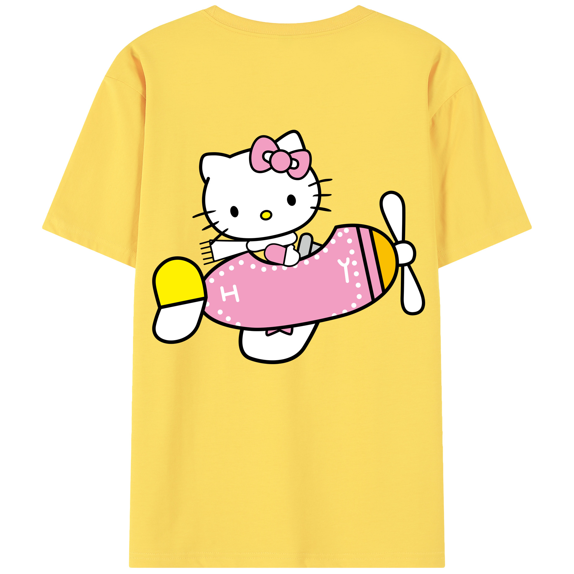 （画像用） Hello Kitty ハローキティ 綿100％半袖Tシャツ（背面プリント）
