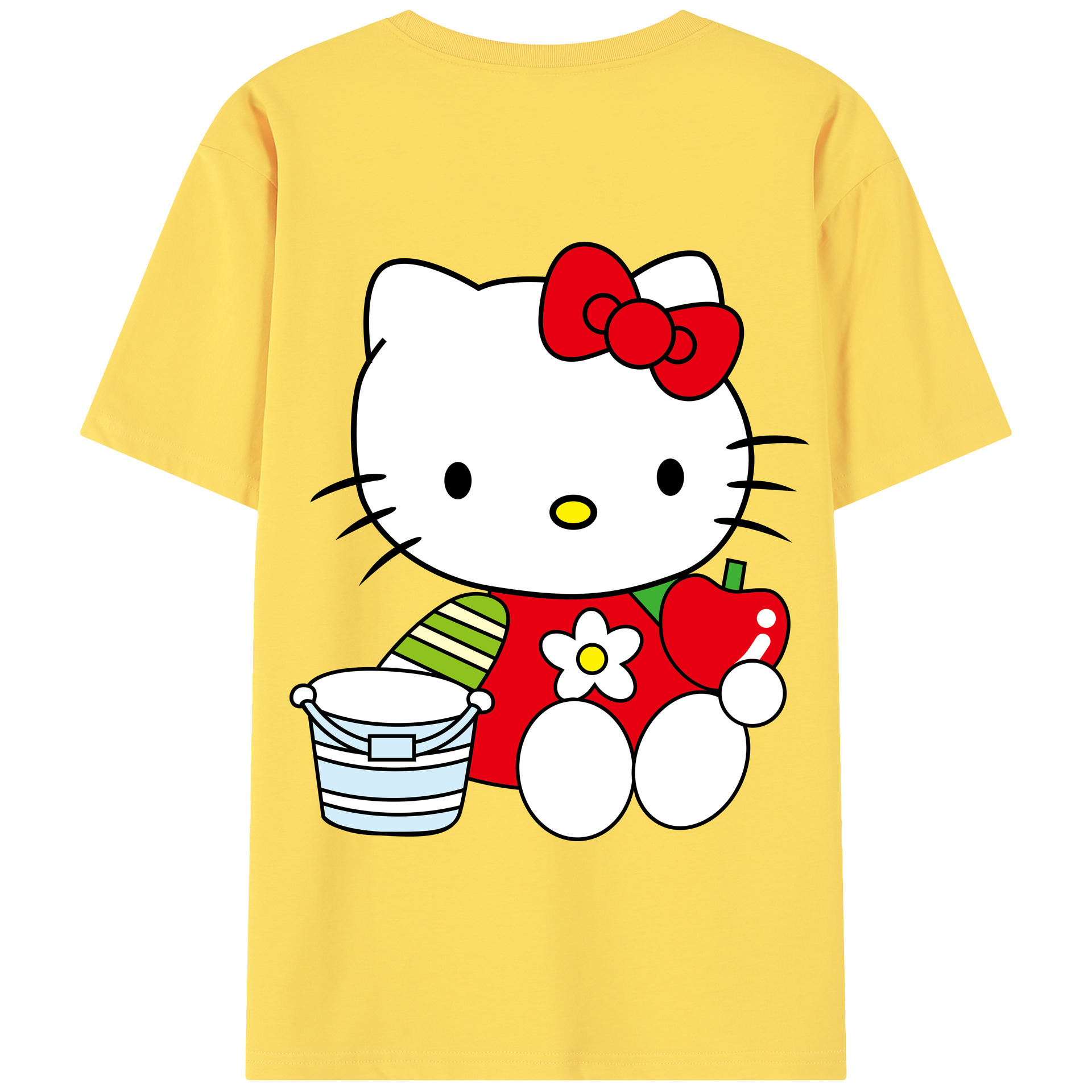 （画像用） Hello Kitty ハローキティ 綿100％半袖Tシャツ（背面プリント）