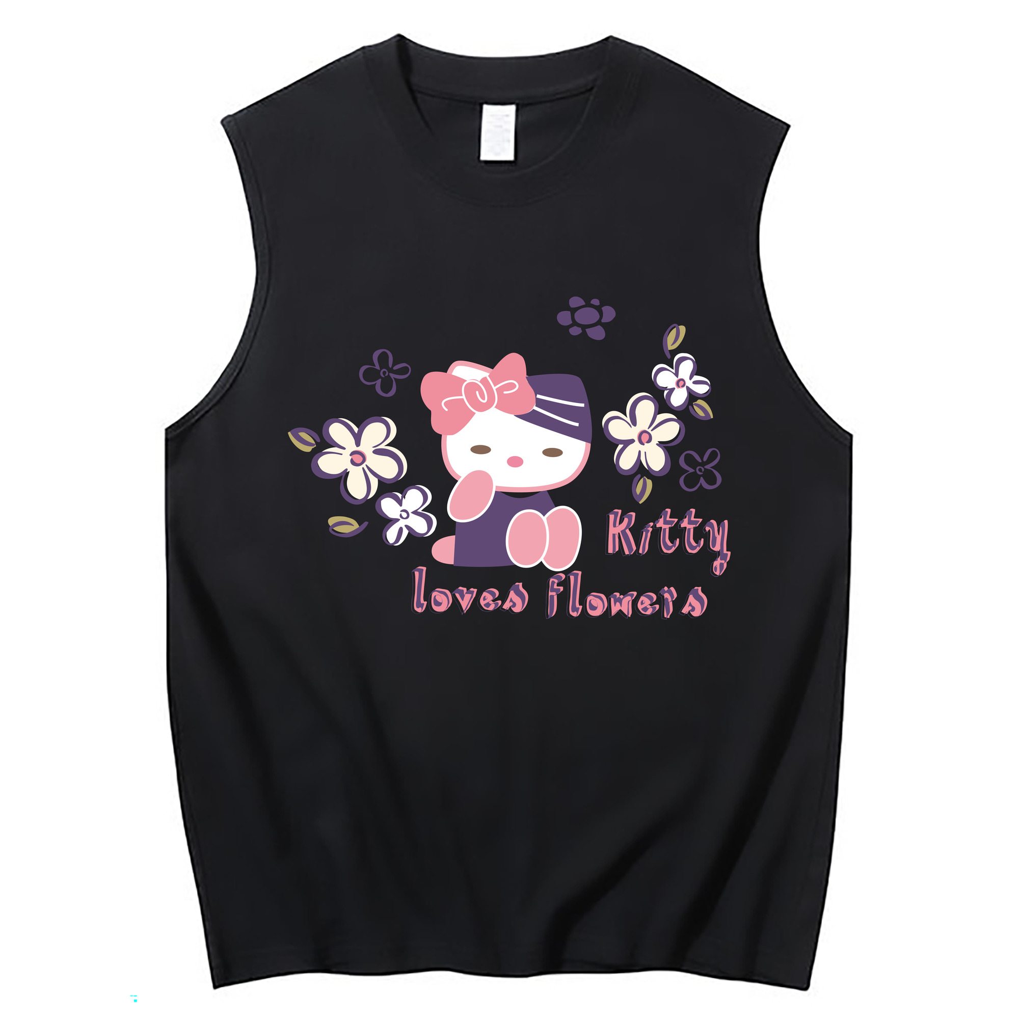 （画像用） Hello Kitty ハローキティ コットン100％タンクトップ（フロントプリント）