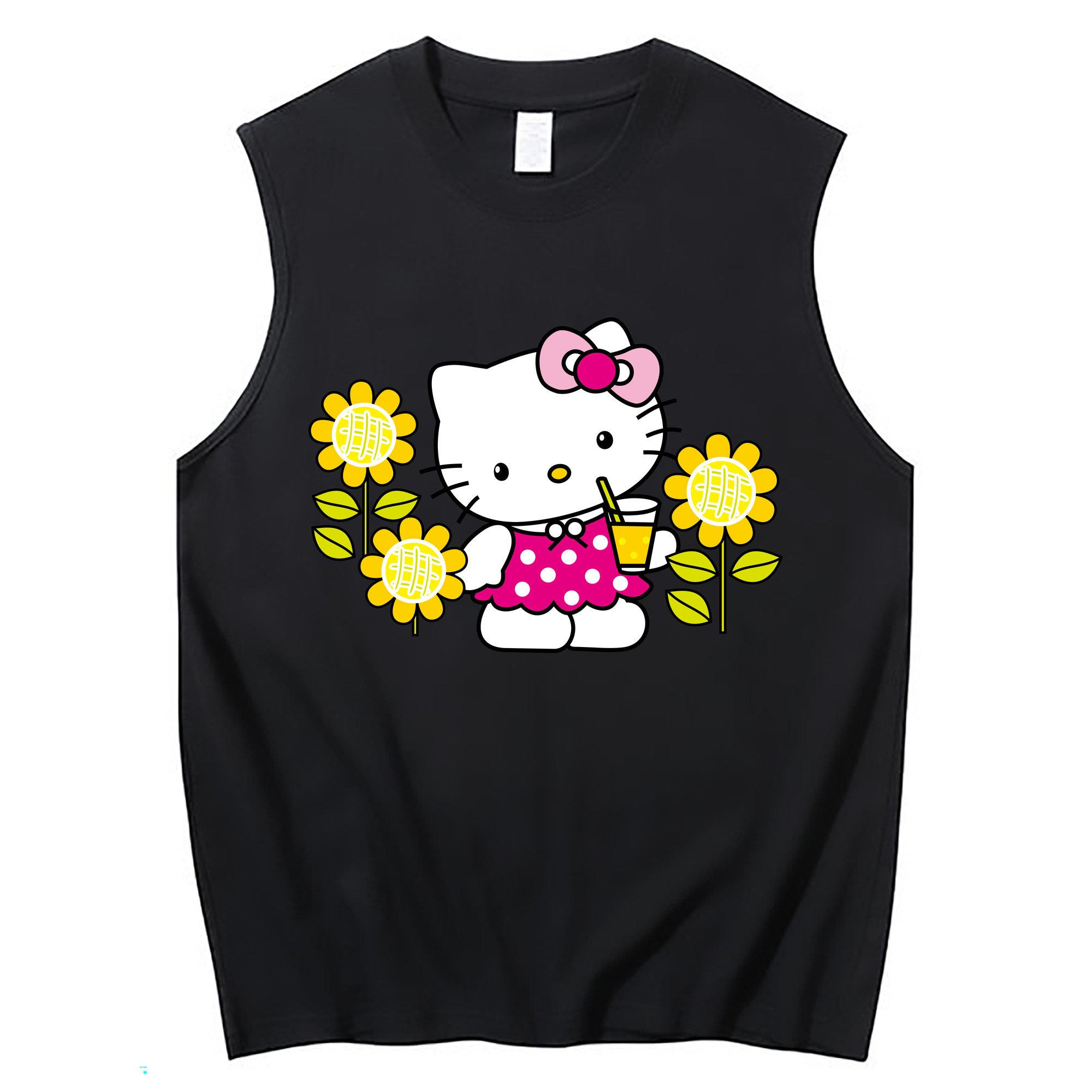 （画像用） Hello Kitty ハローキティ コットン100％タンクトップ（フロントプリント）