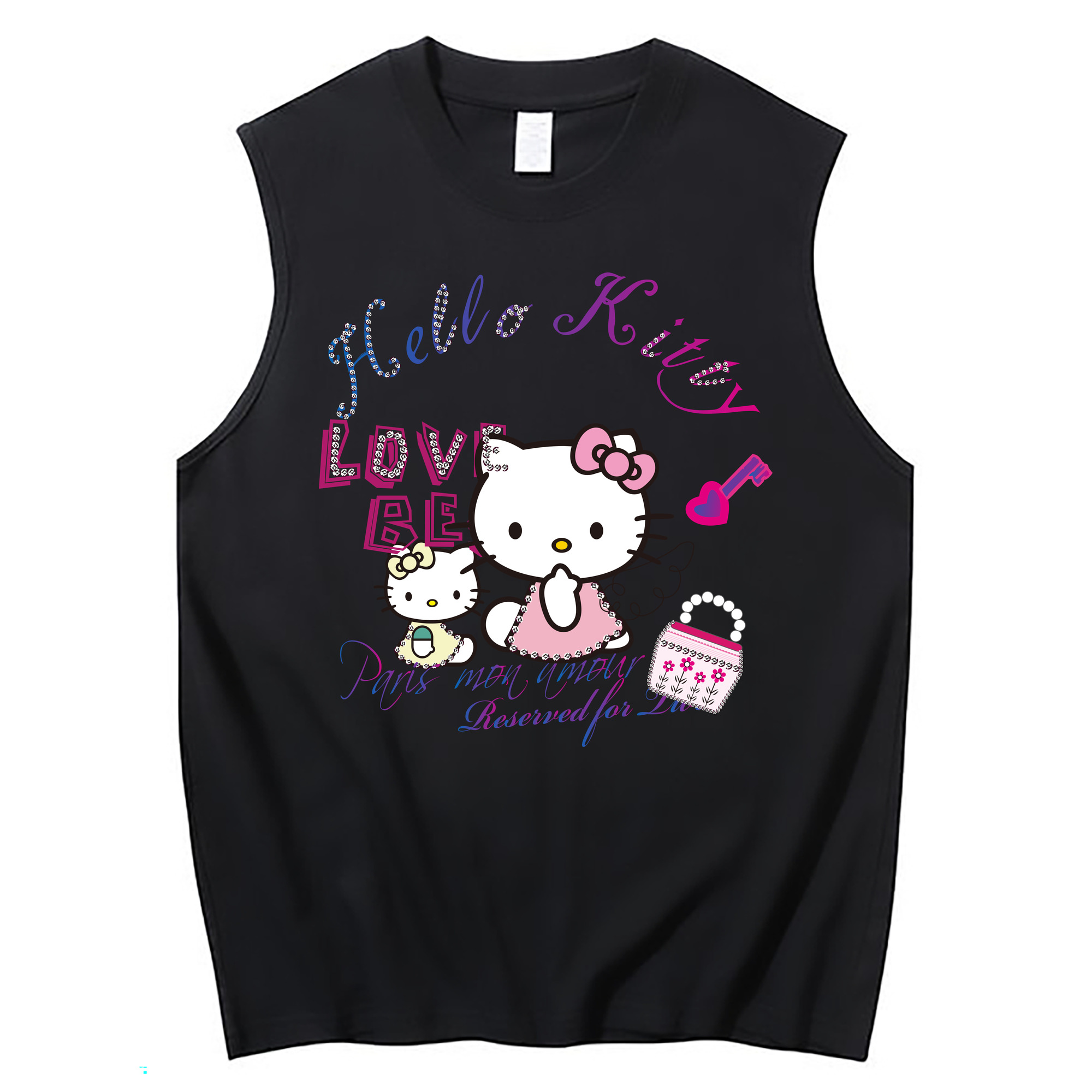 （画像用） Hello Kitty ハローキティ コットン100％タンクトップ（フロントプリント）