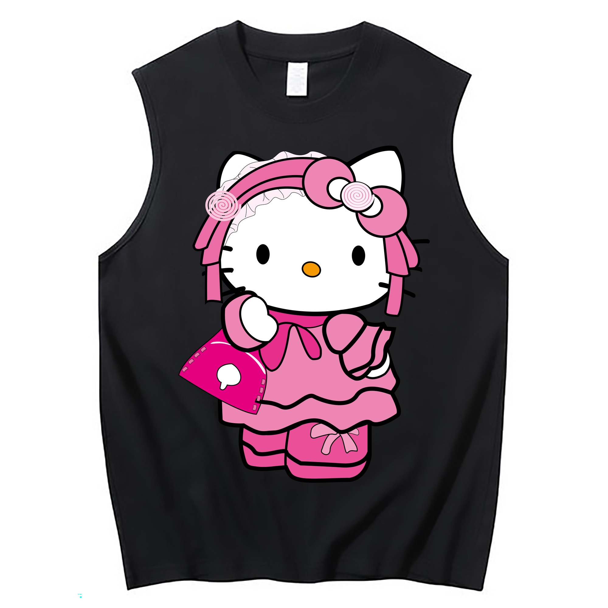 （画像用） Hello Kitty ハローキティ コットン100％タンクトップ（フロントプリント）