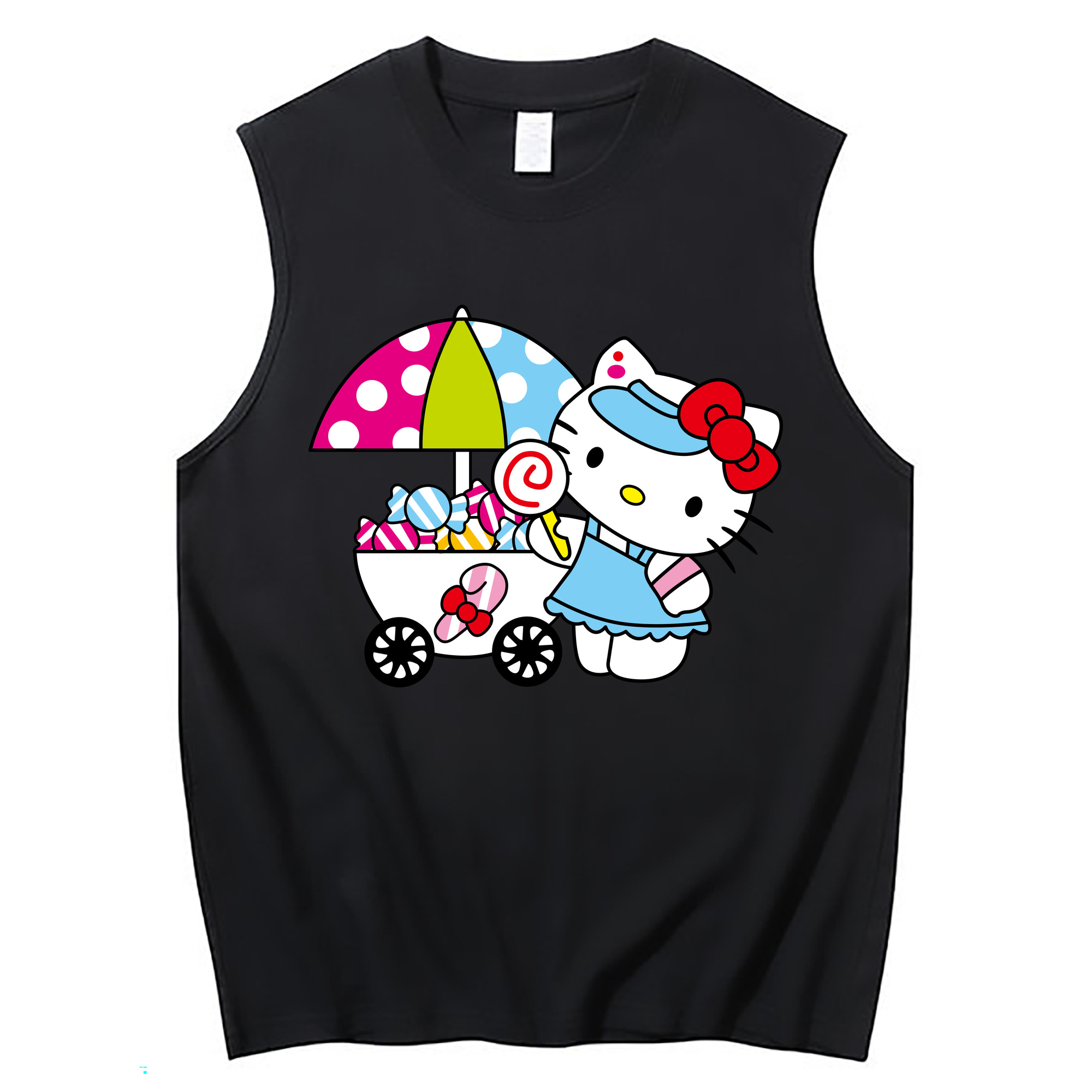 （画像用） Hello Kitty ハローキティ コットン100％タンクトップ（フロントプリント）