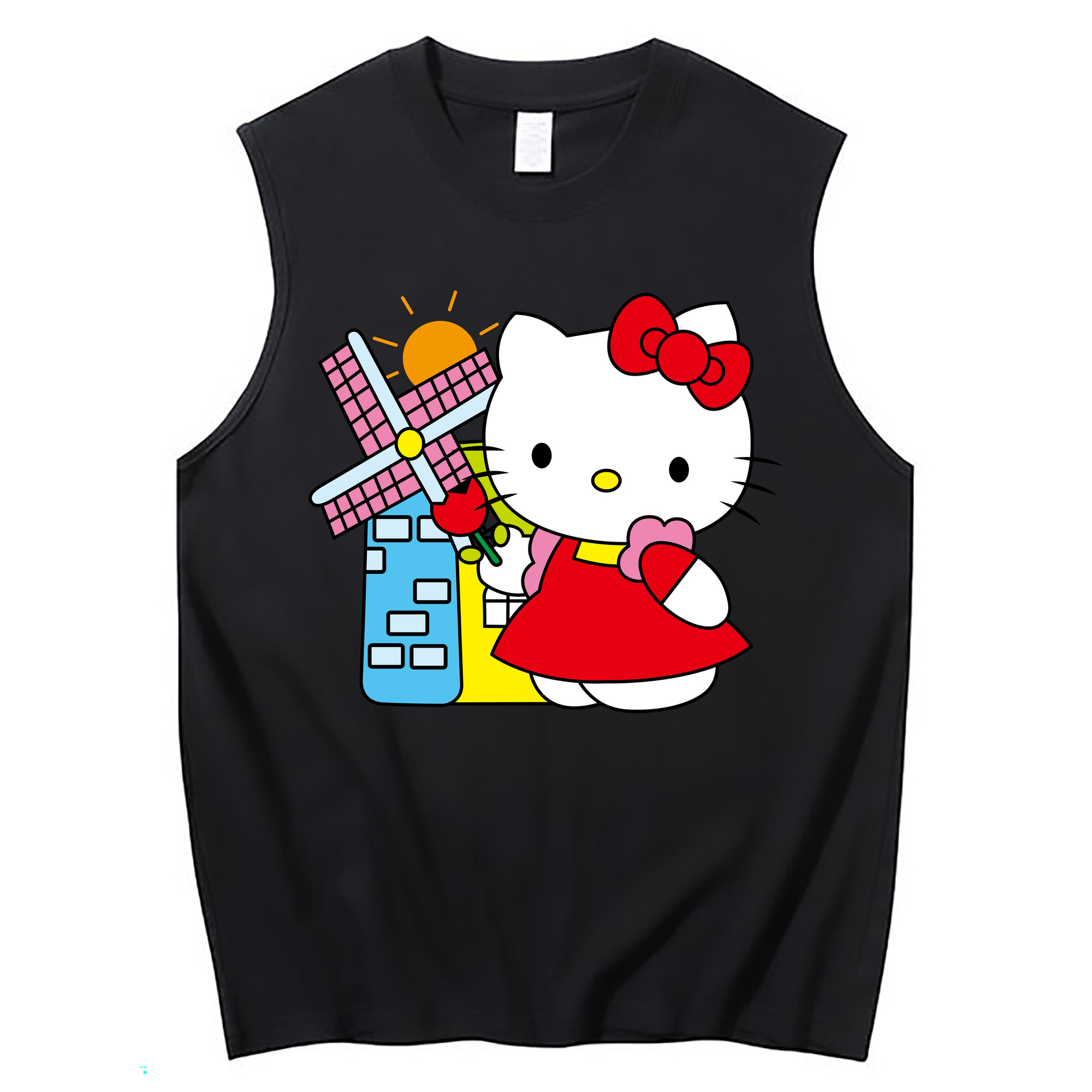 （画像用） Hello Kitty ハローキティ コットン100％タンクトップ（フロントプリント）