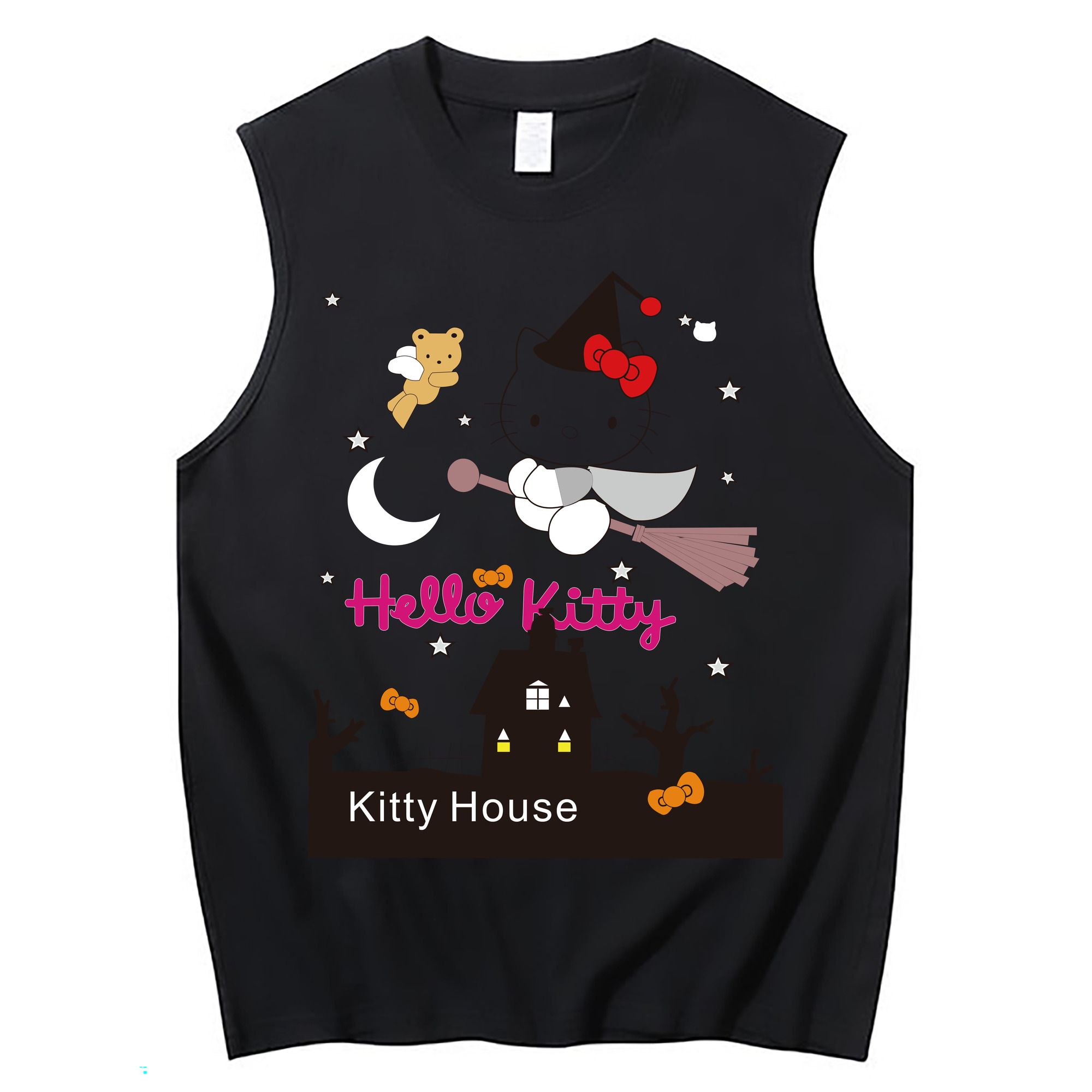（画像用） Hello Kitty ハローキティ コットン100％タンクトップ（フロントプリント）
