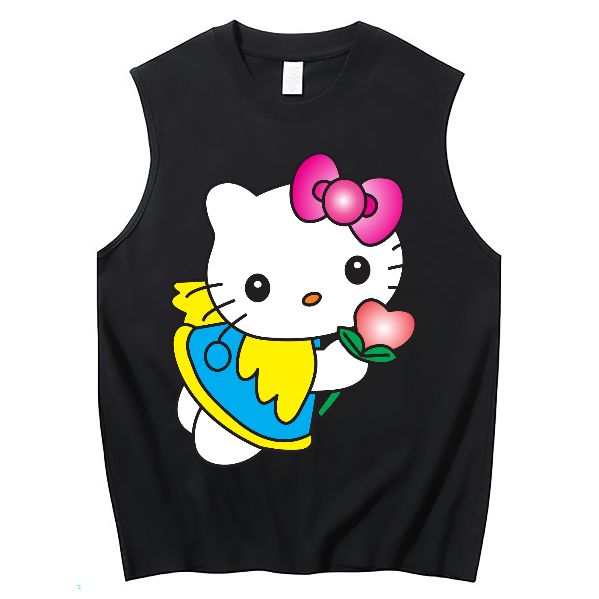 （画像用） Hello Kitty ハローキティ コットン100％タンクトップ（フロントプリント）