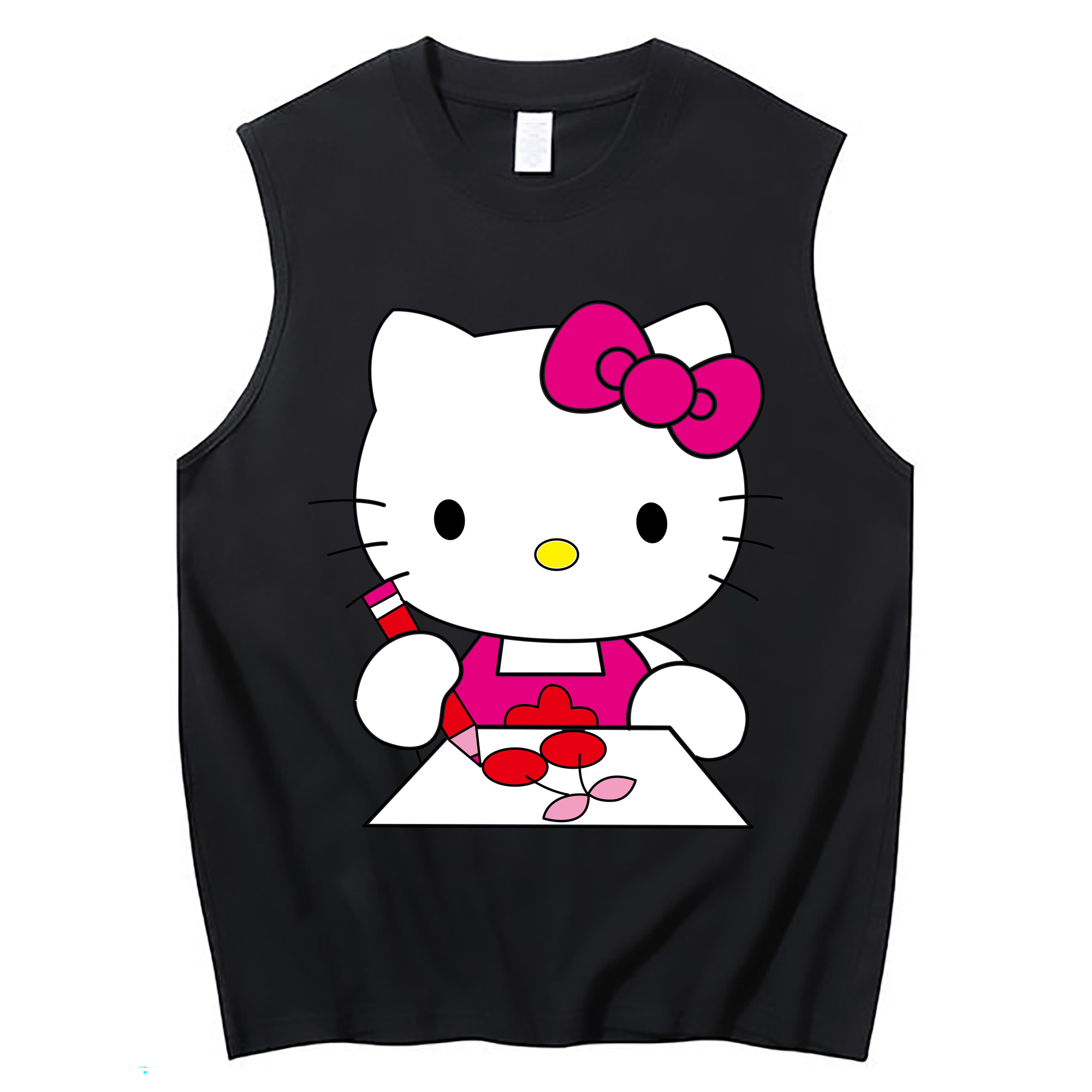 （画像用） Hello Kitty ハローキティ コットン100％タンクトップ（フロントプリント）