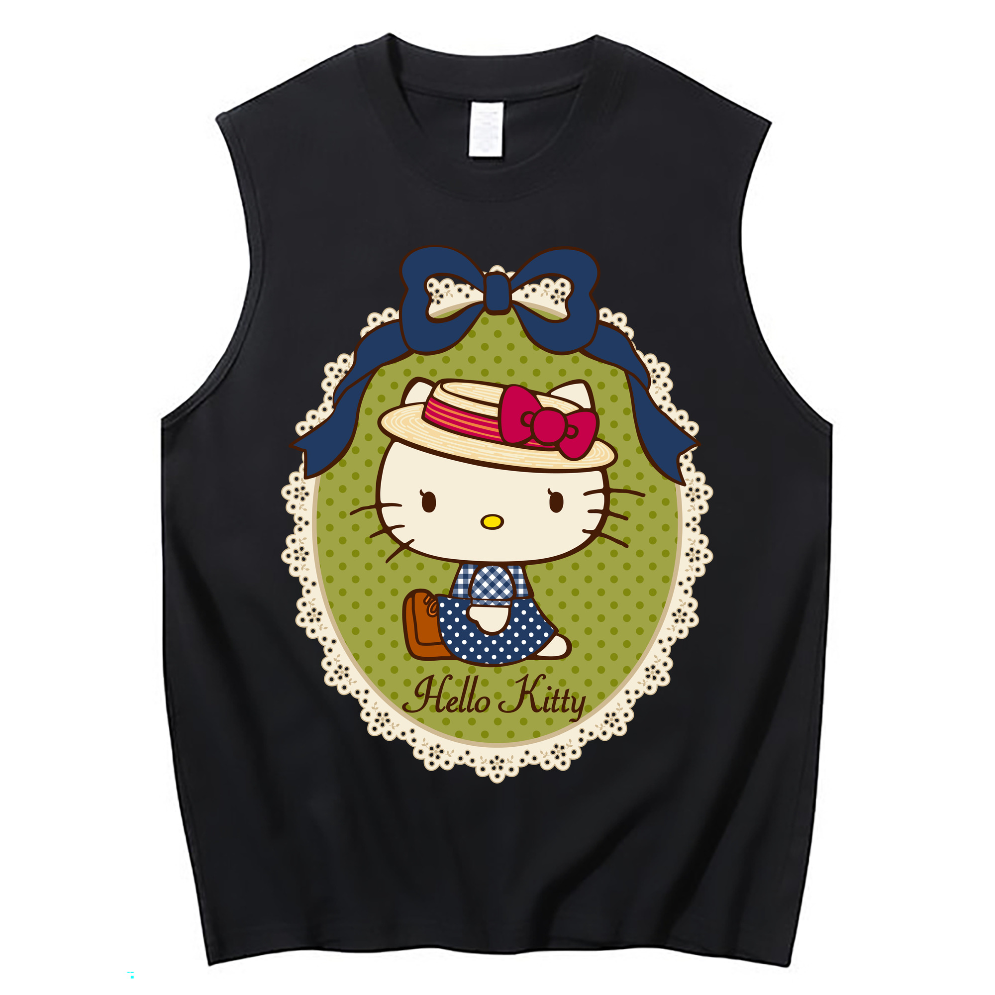 （画像用） Hello Kitty ハローキティ コットン100％タンクトップ（フロントプリント）