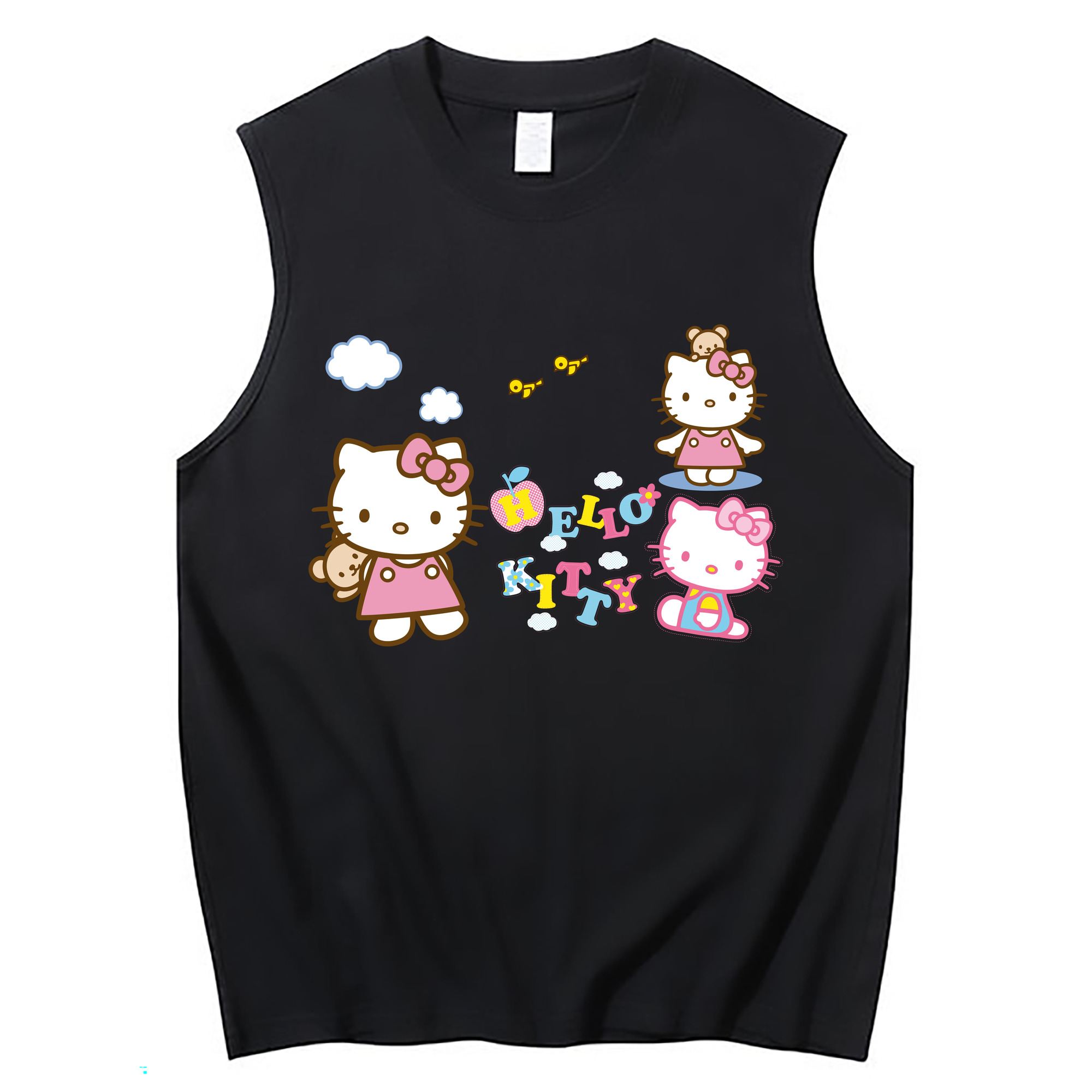 （画像用） Hello Kitty ハローキティ コットン100％タンクトップ（フロントプリント）