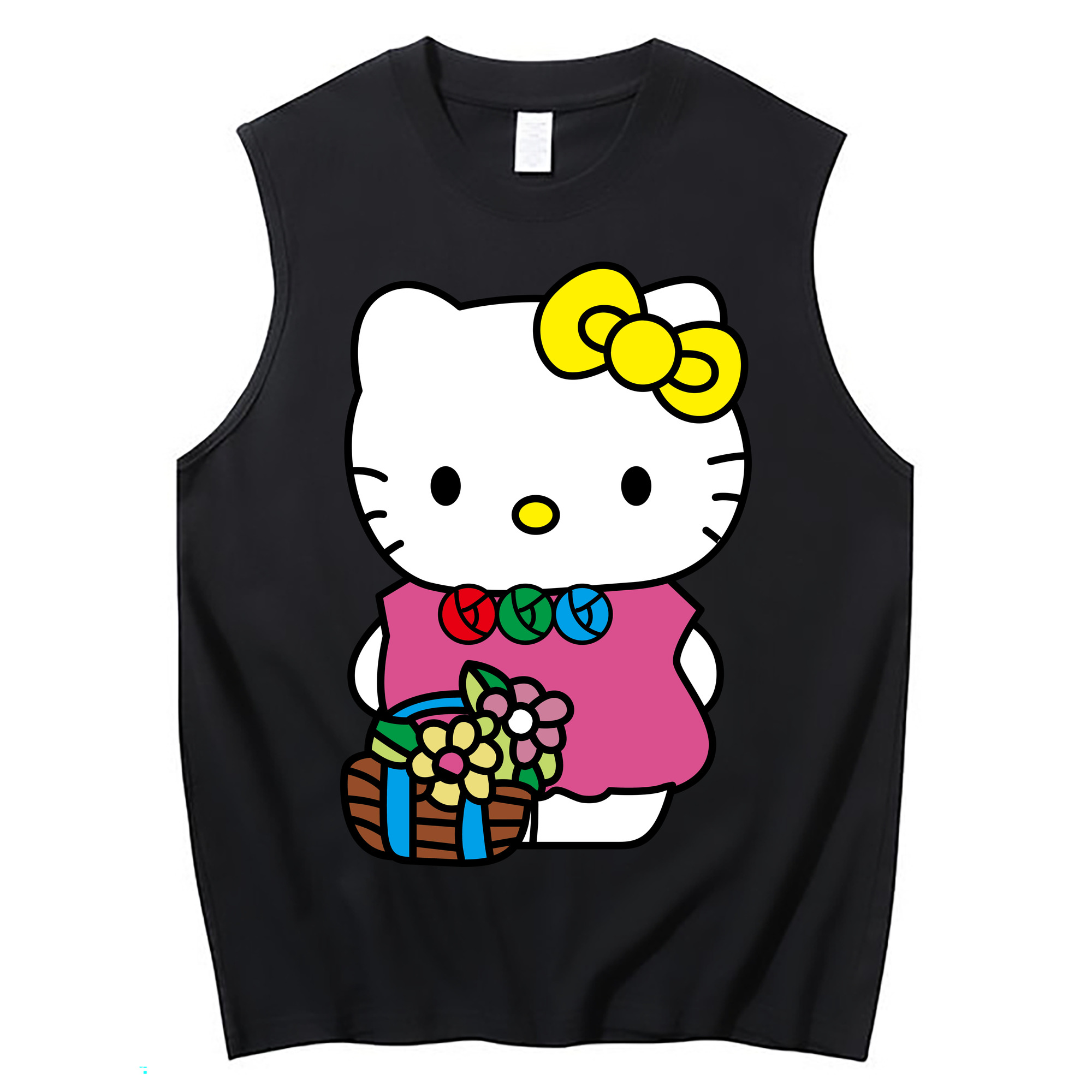 （画像用） Hello Kitty ハローキティ コットン100％タンクトップ（フロントプリント）