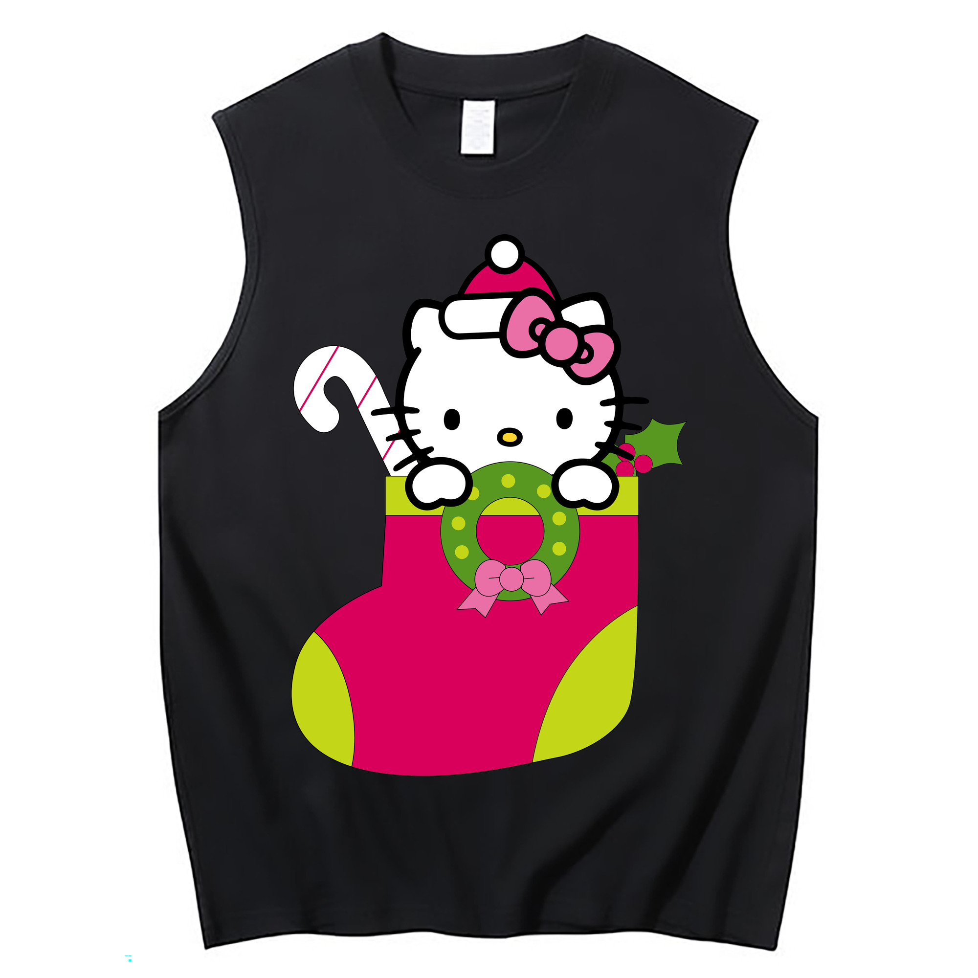 （画像用） Hello Kitty ハローキティ コットン100％タンクトップ（フロントプリント）