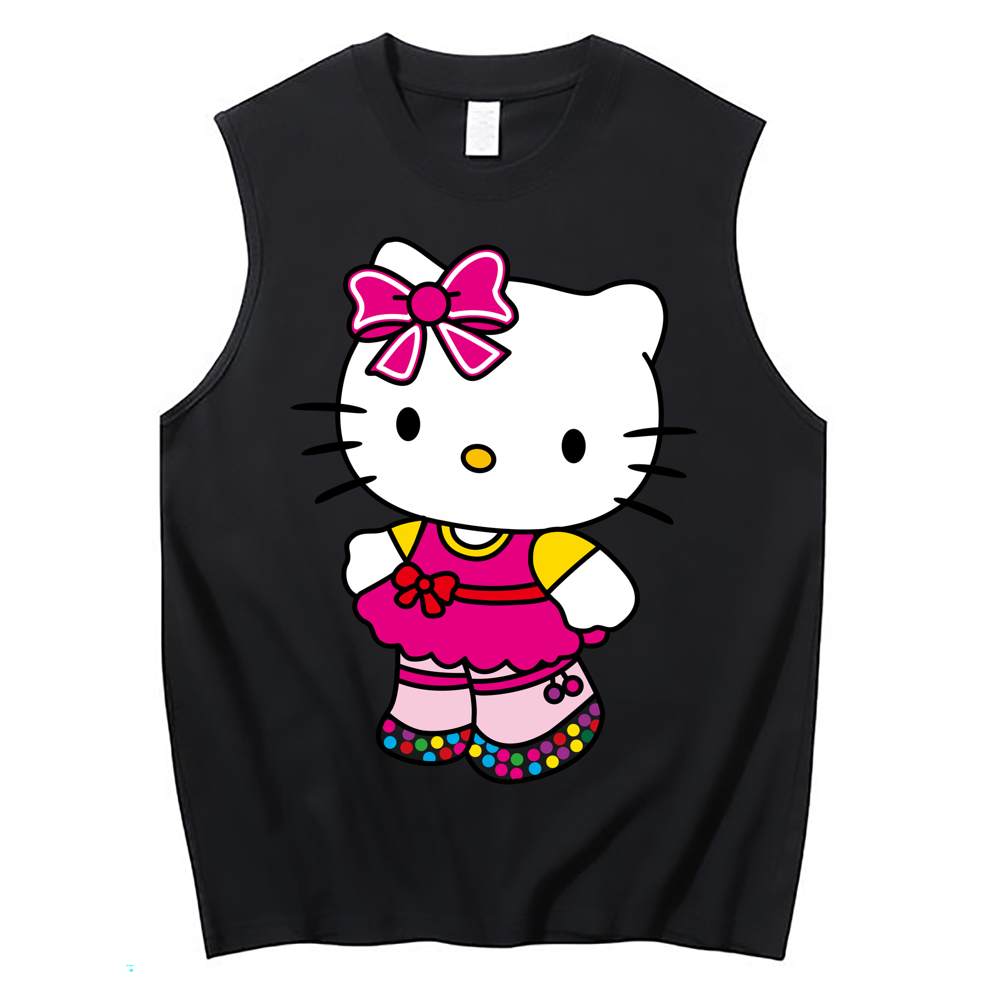 （画像用） Hello Kitty ハローキティ コットン100％タンクトップ（フロントプリント）