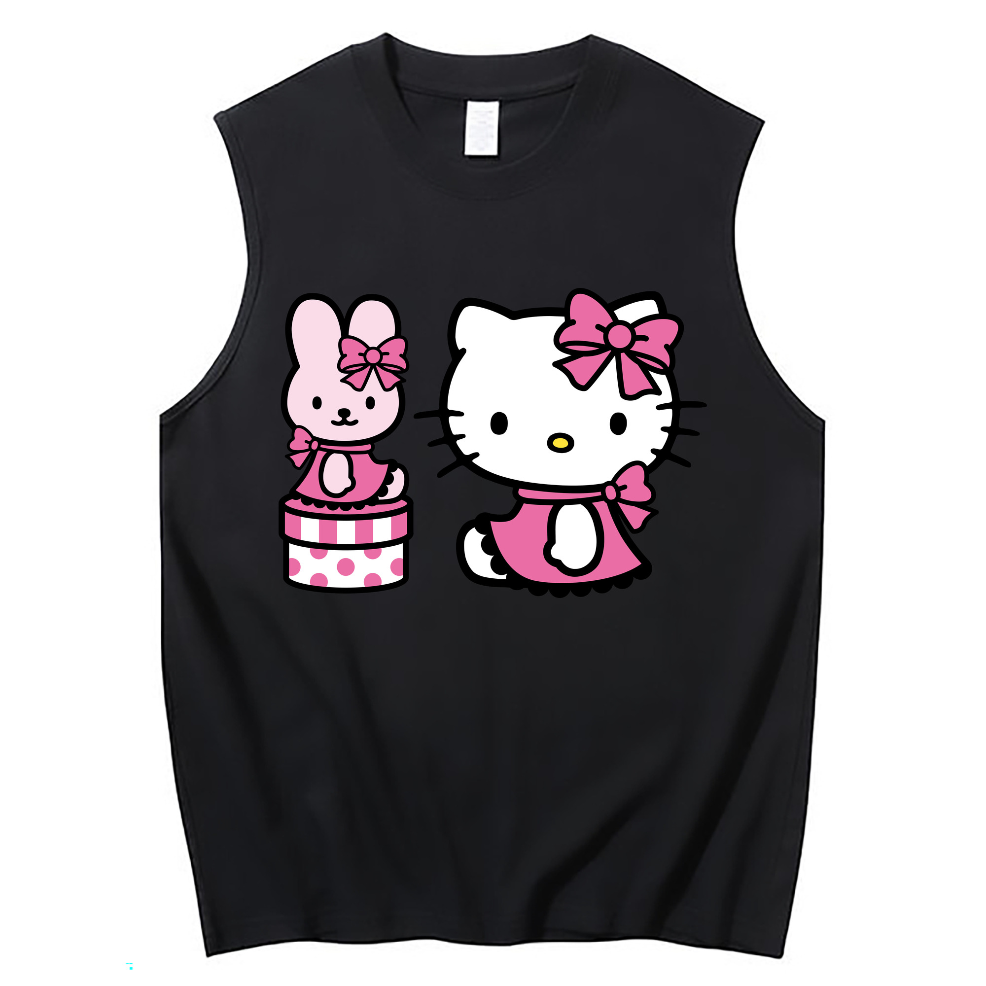 （画像用） Hello Kitty ハローキティ コットン100％タンクトップ（フロントプリント）