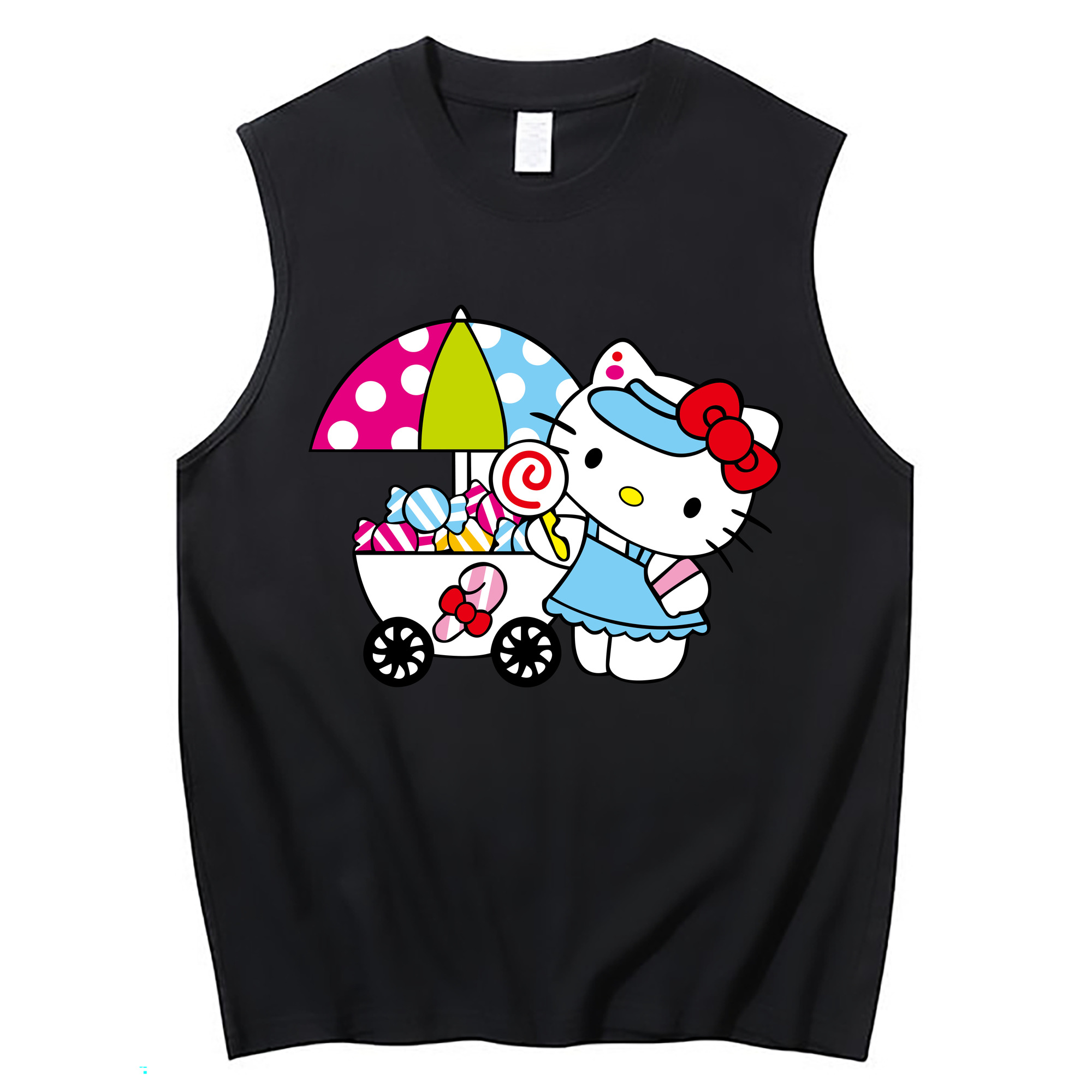 （画像用） Hello Kitty ハローキティ コットン100％タンクトップ（フロントプリント）