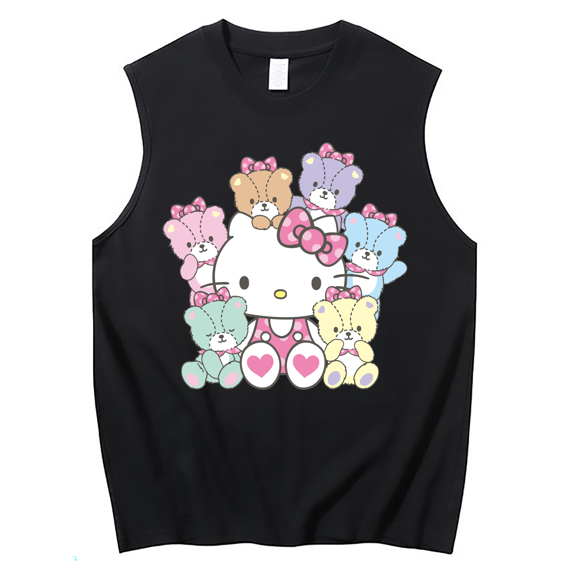 （画像用） Hello Kitty ハローキティ コットン100％タンクトップ（フロントプリント）