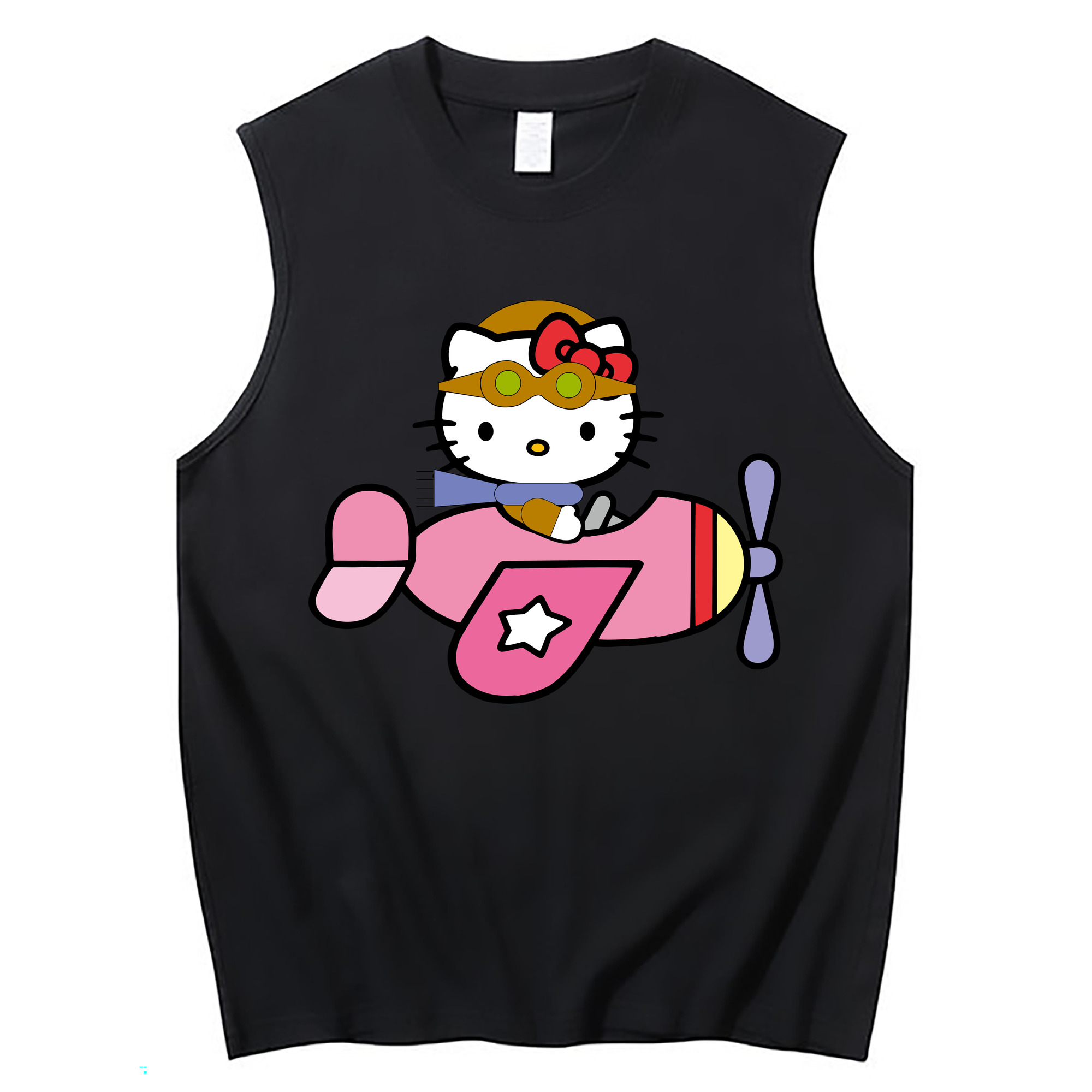 （画像用） Hello Kitty ハローキティ コットン100％タンクトップ（フロントプリント）