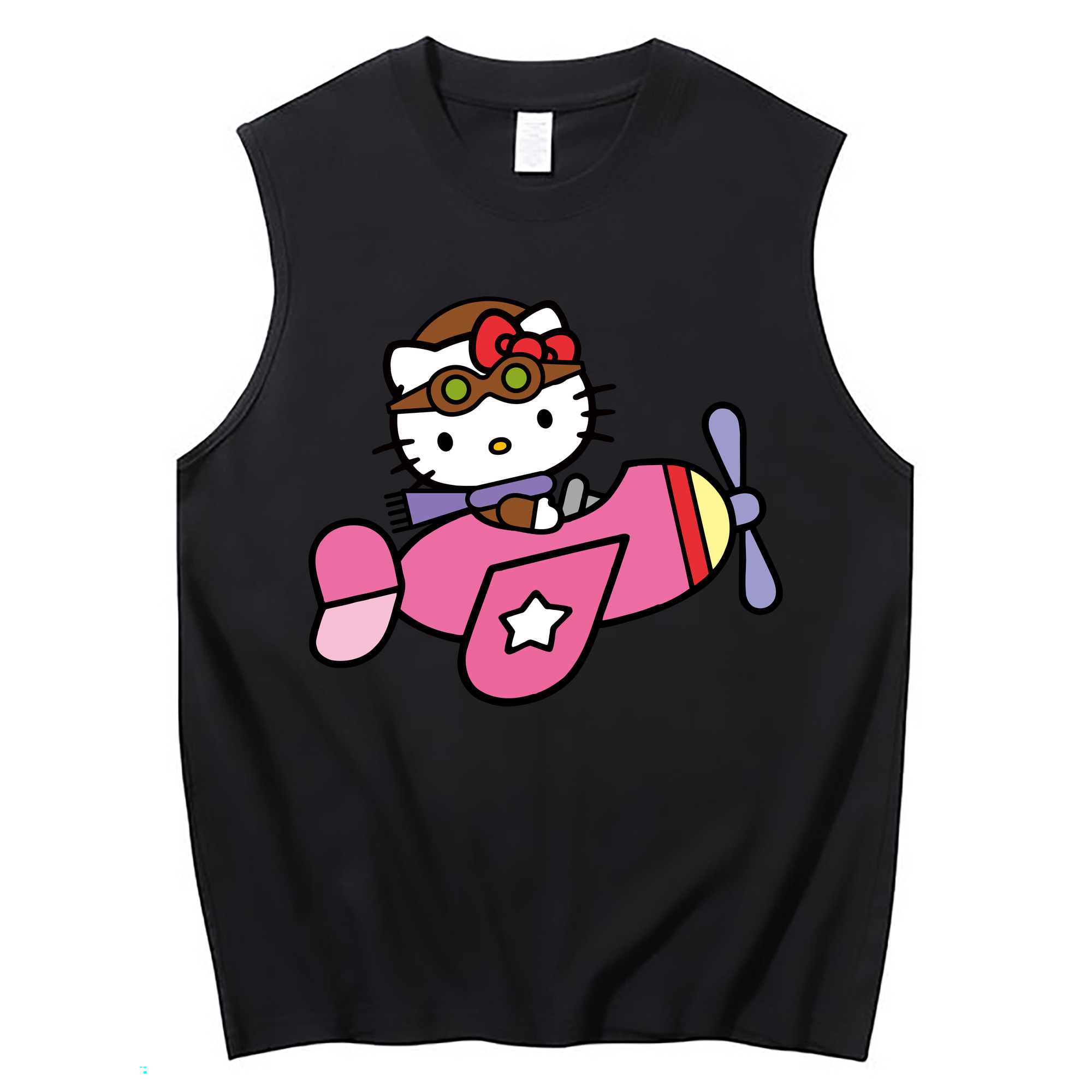 （画像用） Hello Kitty ハローキティ コットン100％タンクトップ（フロントプリント）
