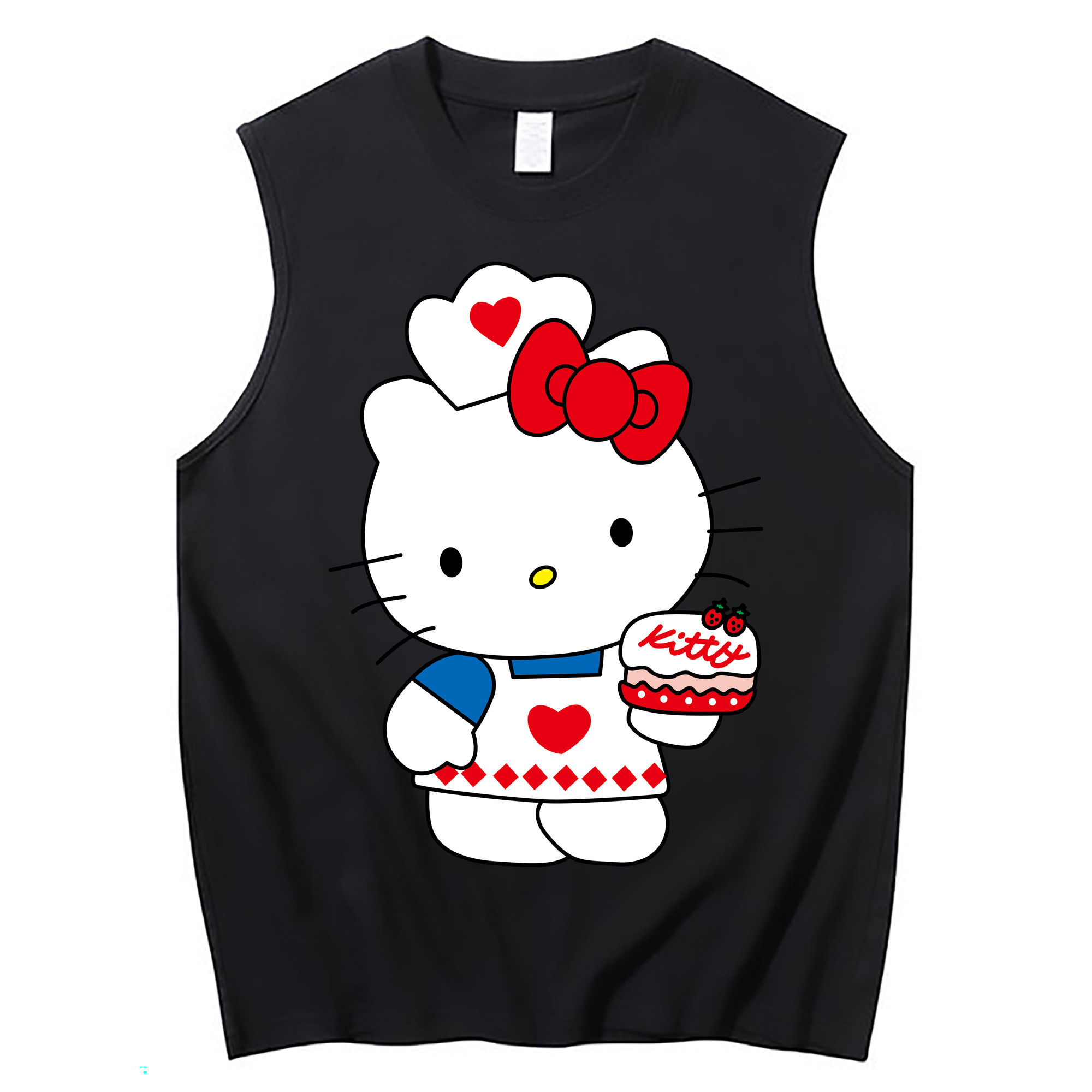 （画像用） Hello Kitty ハローキティ コットン100％タンクトップ（フロントプリント）