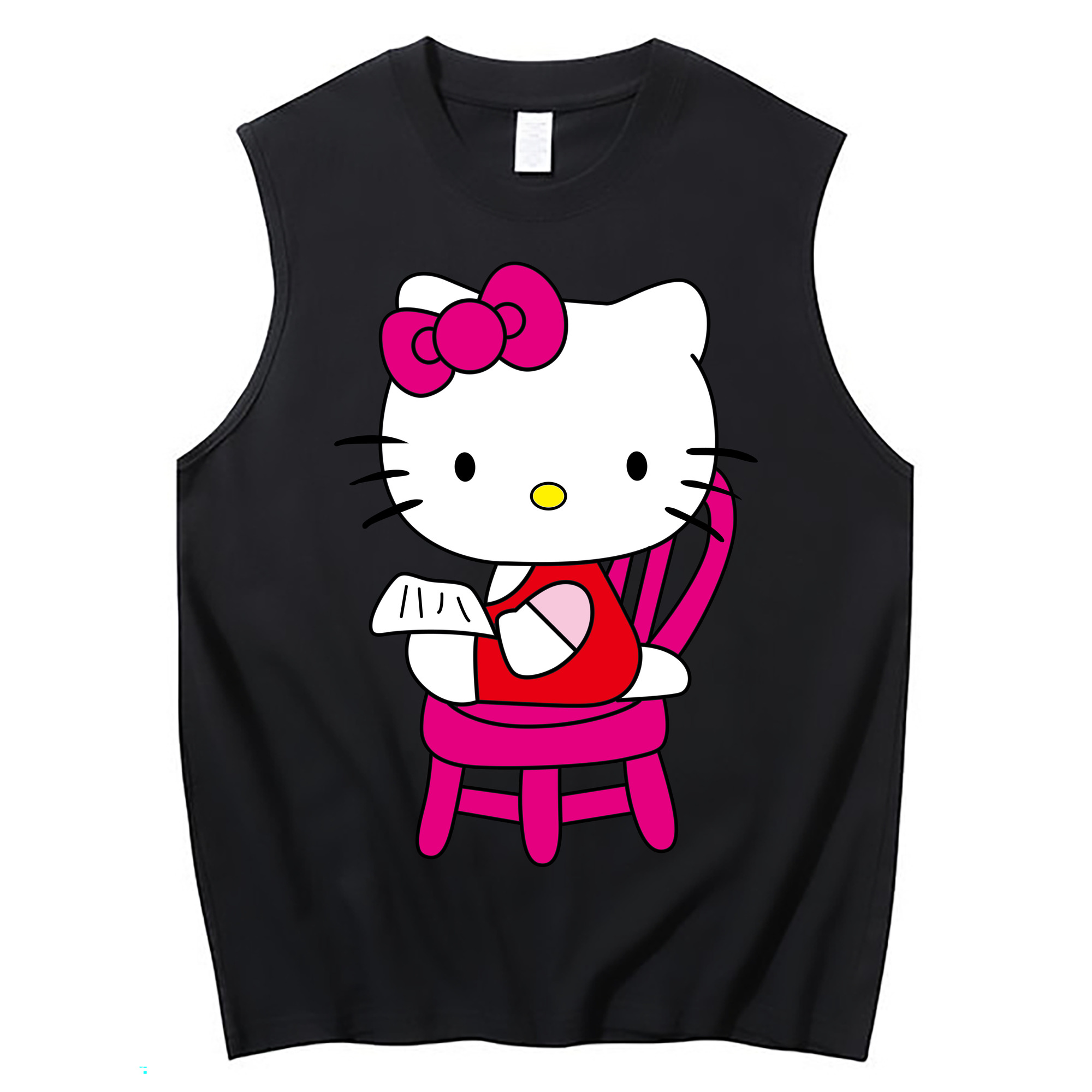 （画像用） Hello Kitty ハローキティ コットン100％タンクトップ（フロントプリント）