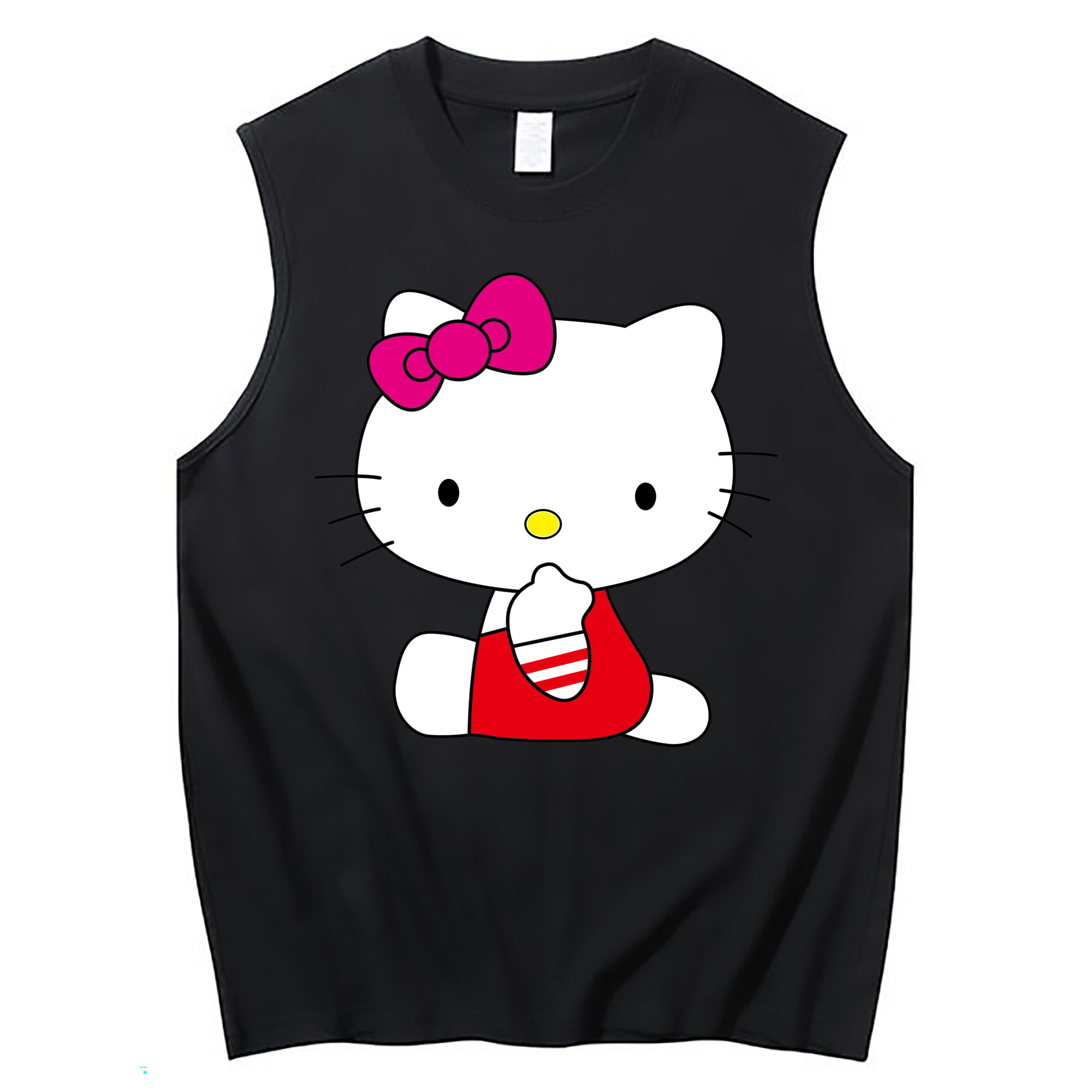 （画像用） Hello Kitty ハローキティ コットン100％タンクトップ（フロントプリント）