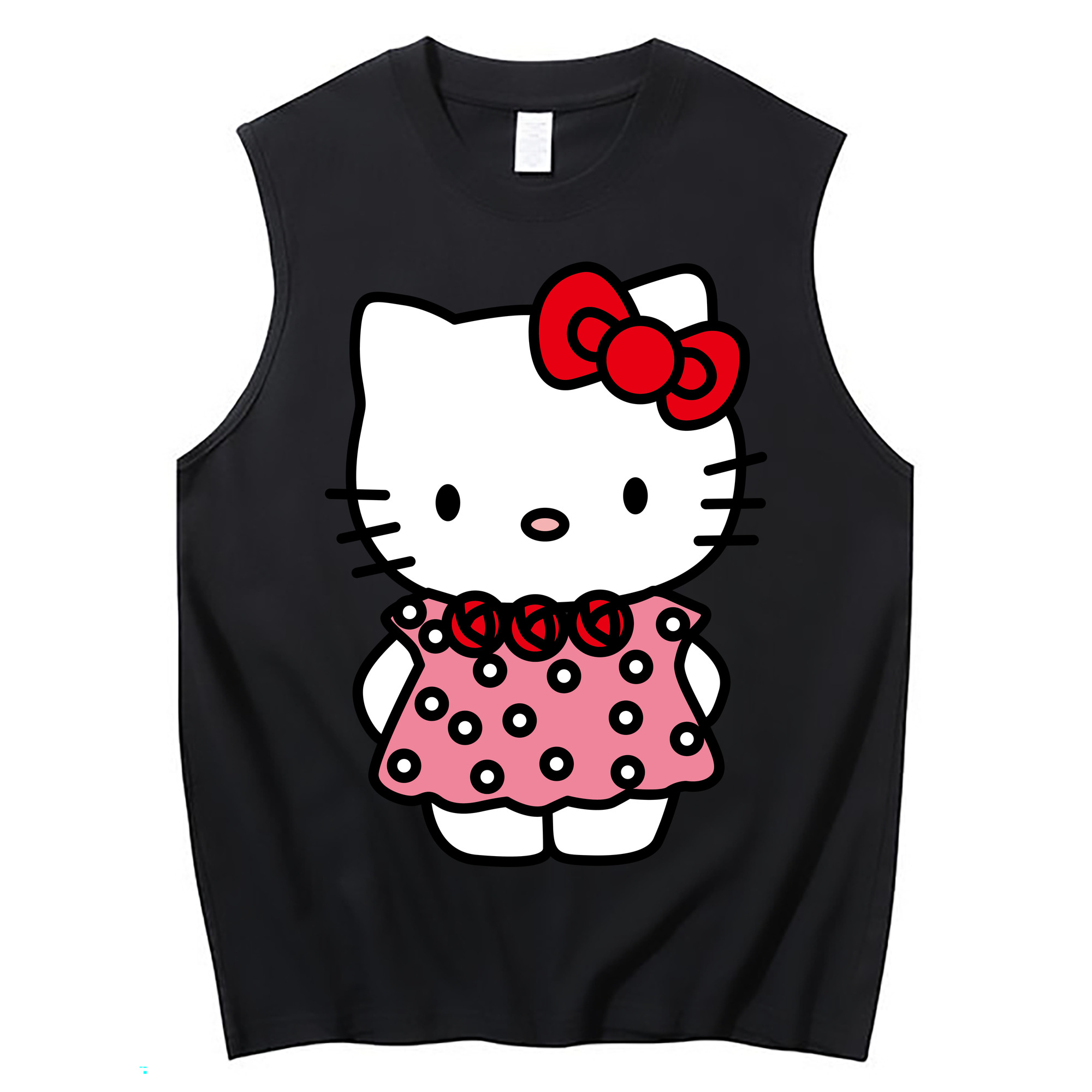 （画像用） Hello Kitty ハローキティ コットン100％タンクトップ（フロントプリント）