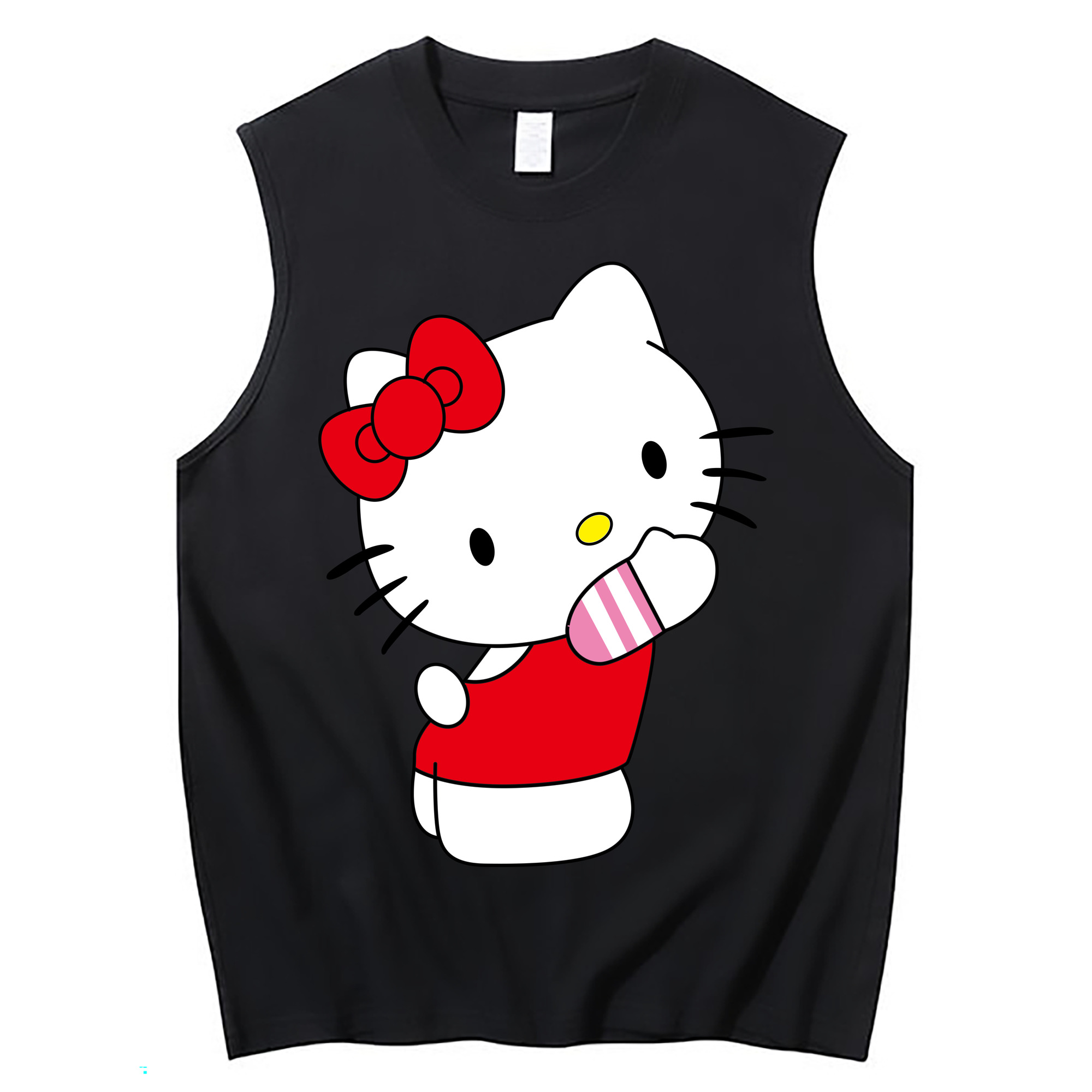 （画像用） Hello Kitty ハローキティ コットン100％タンクトップ（フロントプリント）