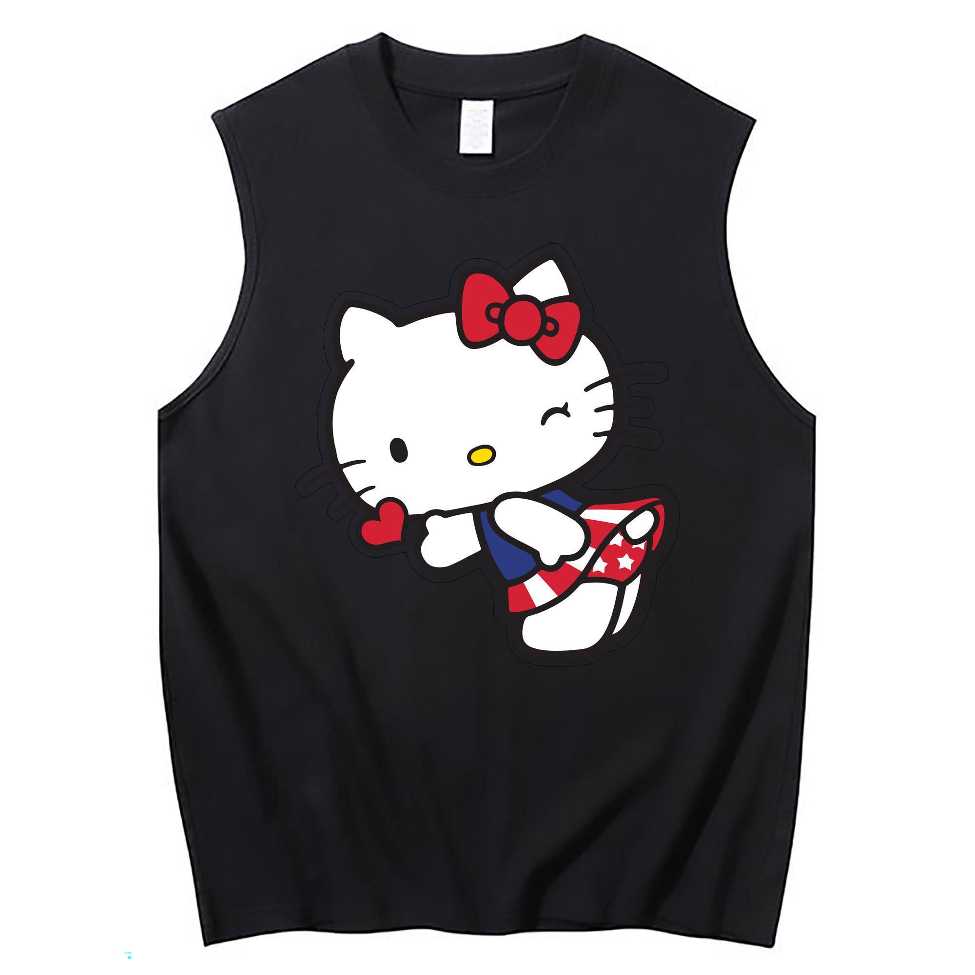 （画像用） Hello Kitty ハローキティ コットン100％タンクトップ（フロントプリント）