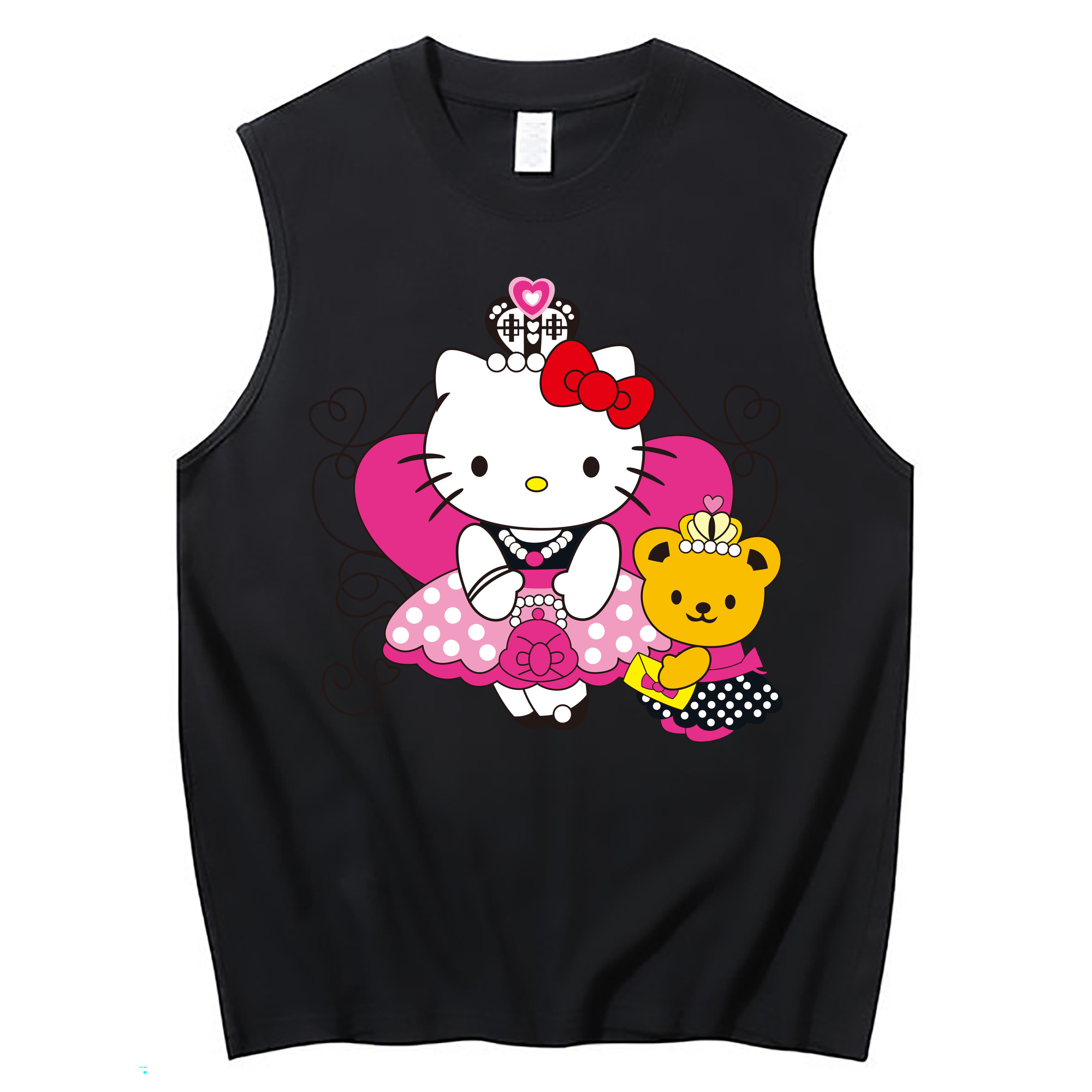 （画像用） Hello Kitty ハローキティ コットン100％タンクトップ（フロントプリント）