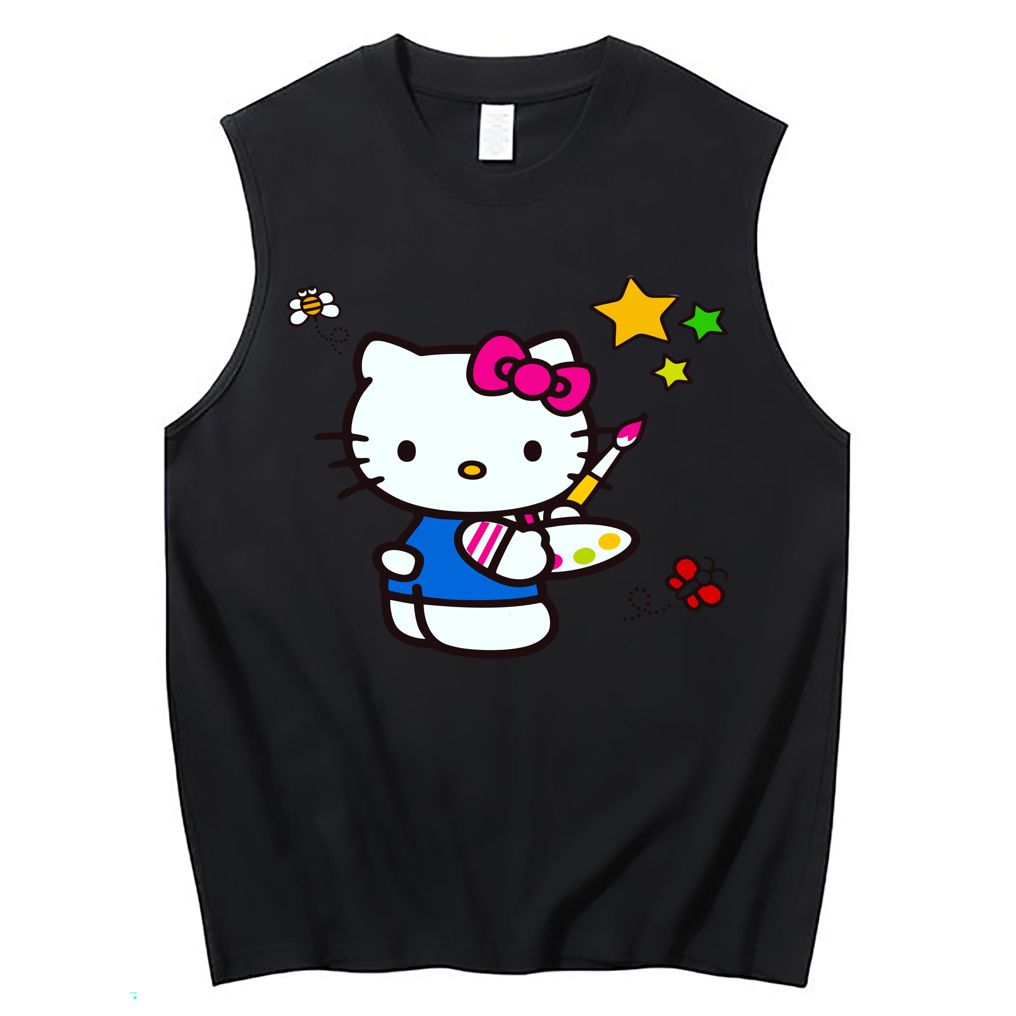 （画像用） Hello Kitty ハローキティ コットン100％タンクトップ（フロントプリント）