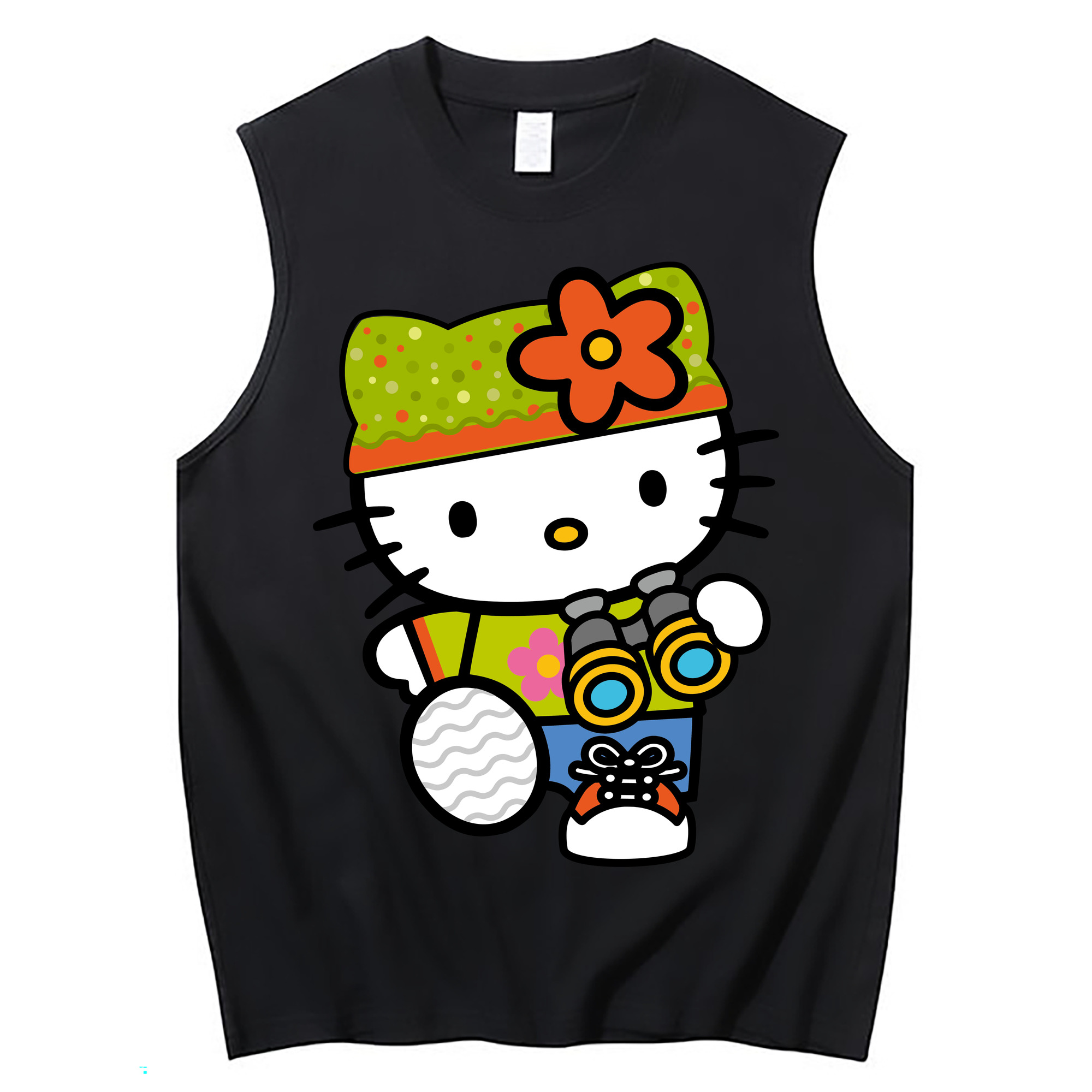 （画像用） Hello Kitty ハローキティ コットン100％タンクトップ（フロントプリント）