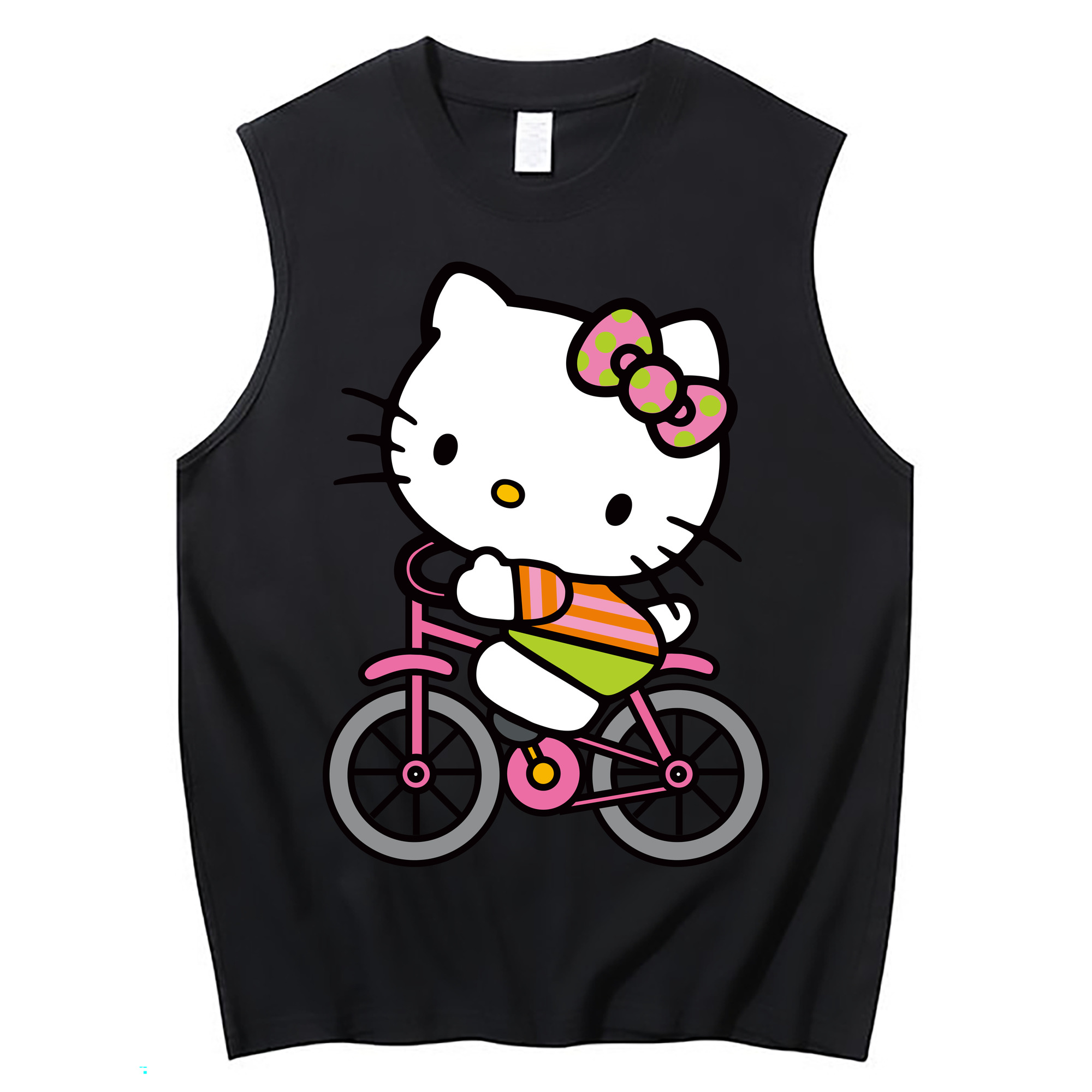 （画像用） Hello Kitty ハローキティ コットン100％タンクトップ（フロントプリント）