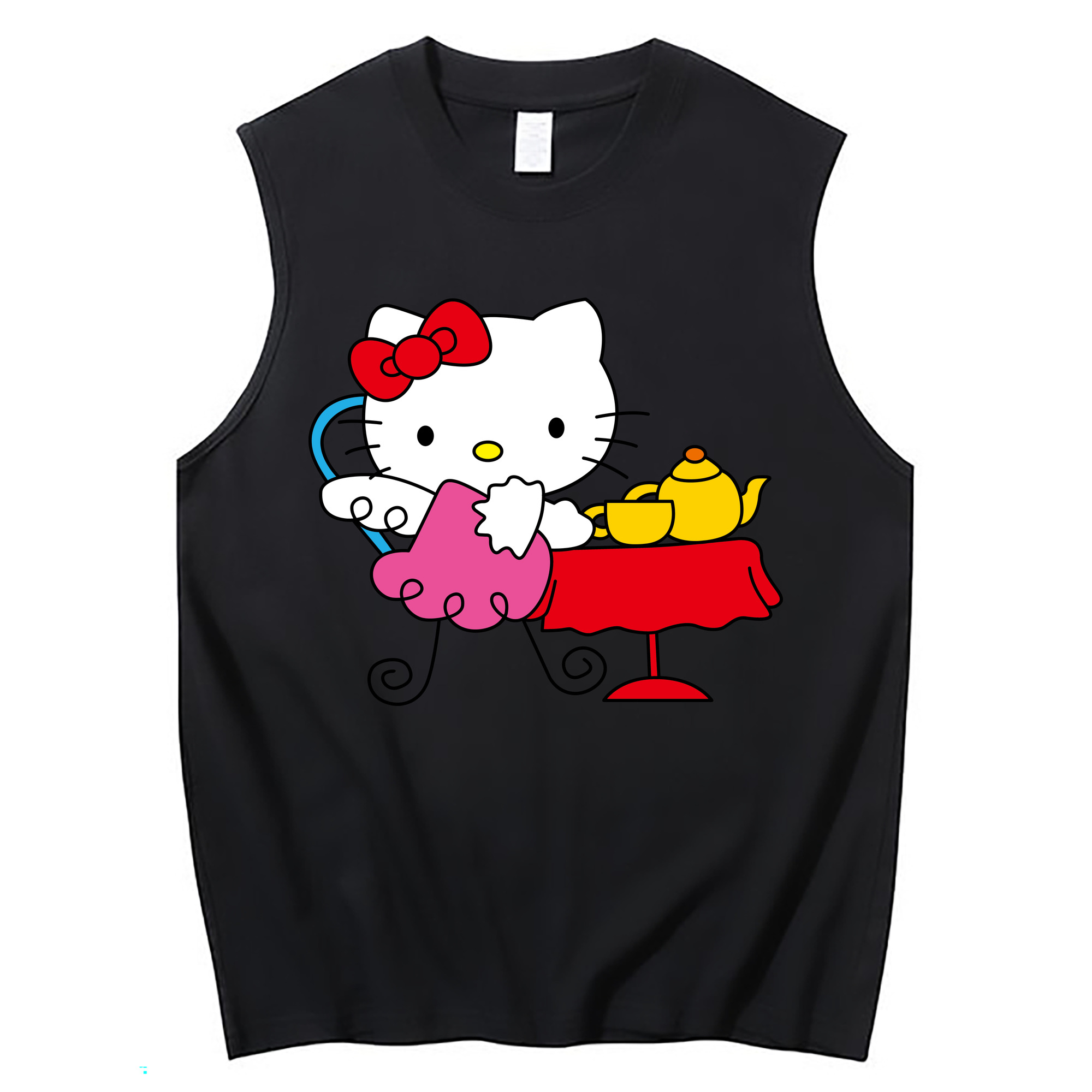 （画像用） Hello Kitty ハローキティ コットン100％タンクトップ（フロントプリント）