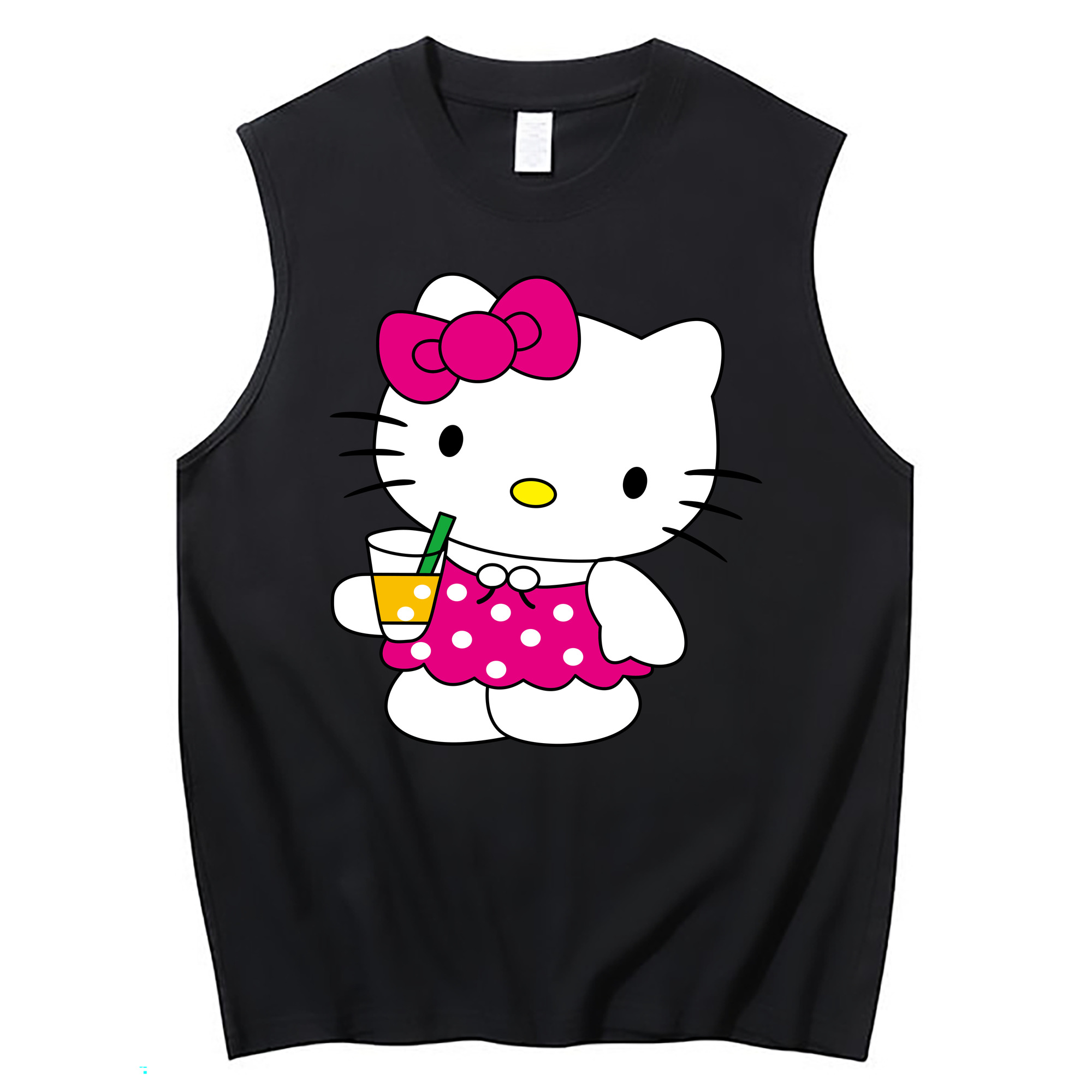 （画像用） Hello Kitty ハローキティ コットン100％タンクトップ（フロントプリント）