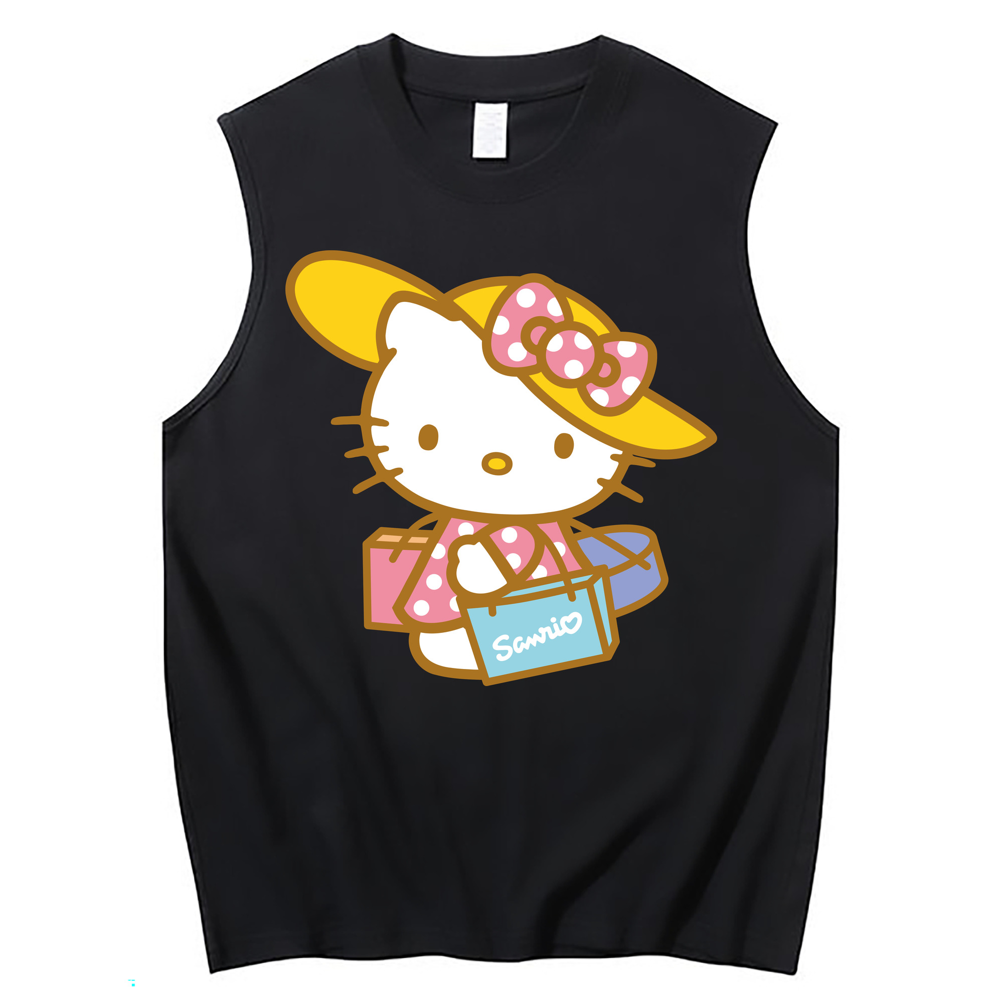 （画像用） Hello Kitty ハローキティ コットン100％タンクトップ（フロントプリント）