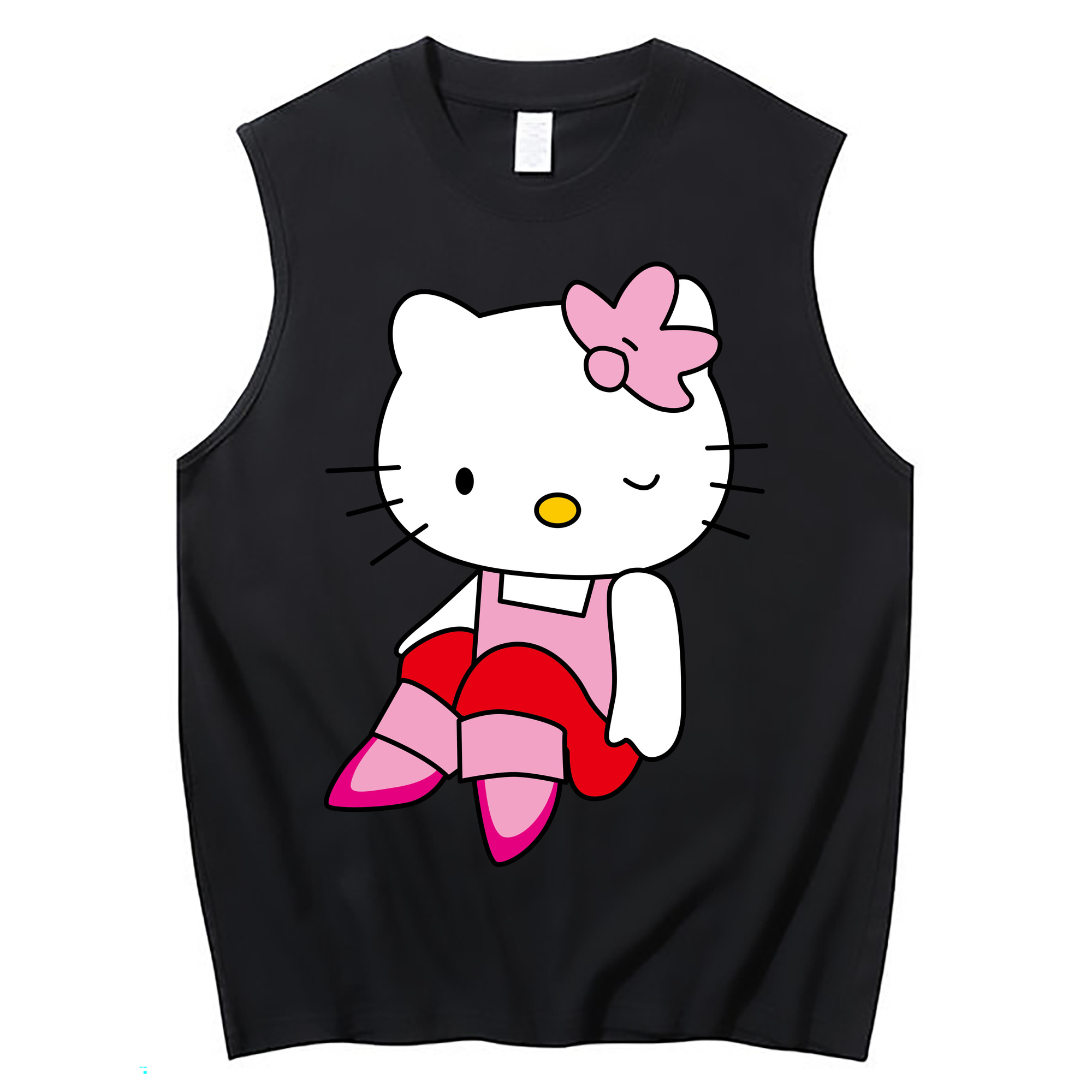 （画像用） Hello Kitty ハローキティ コットン100％タンクトップ（フロントプリント）