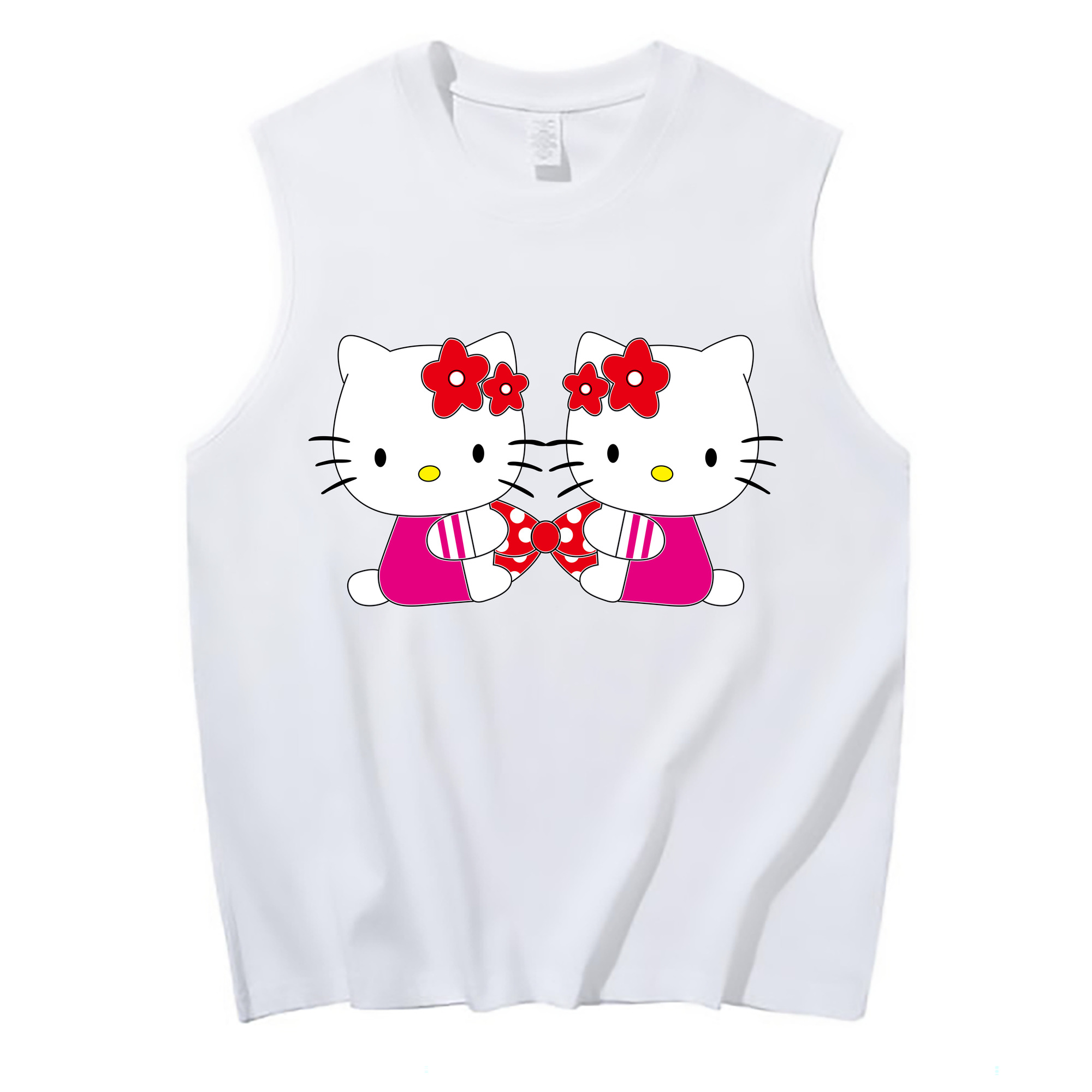（画像用） Hello Kitty ハローキティ コットン100％タンクトップ（フロントプリント）