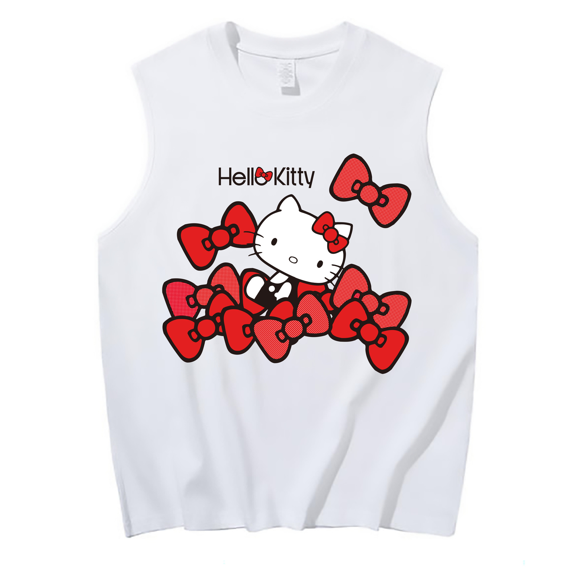 （画像用） Hello Kitty ハローキティ コットン100％タンクトップ（フロントプリント）