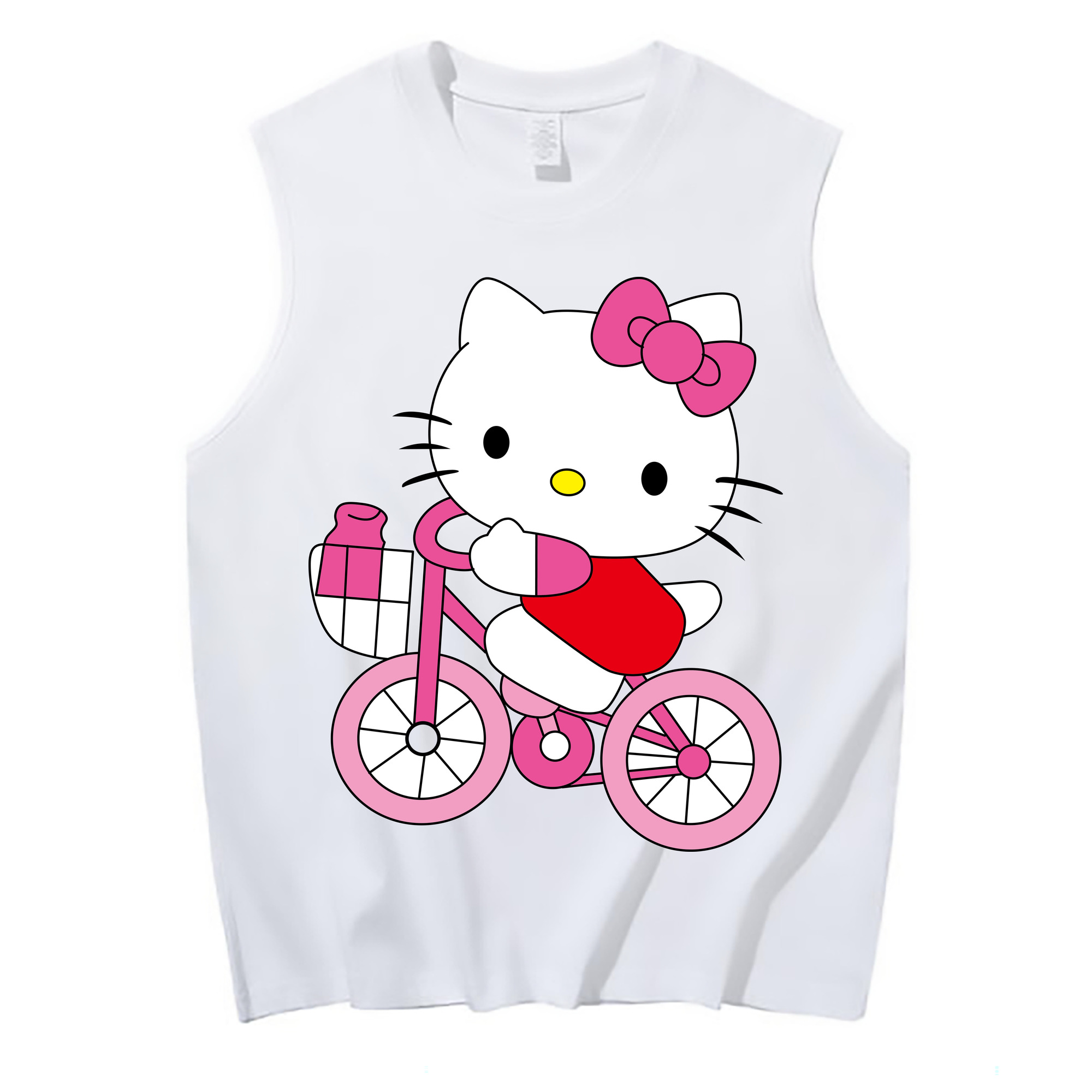 （画像用） Hello Kitty ハローキティ コットン100％タンクトップ（フロントプリント）