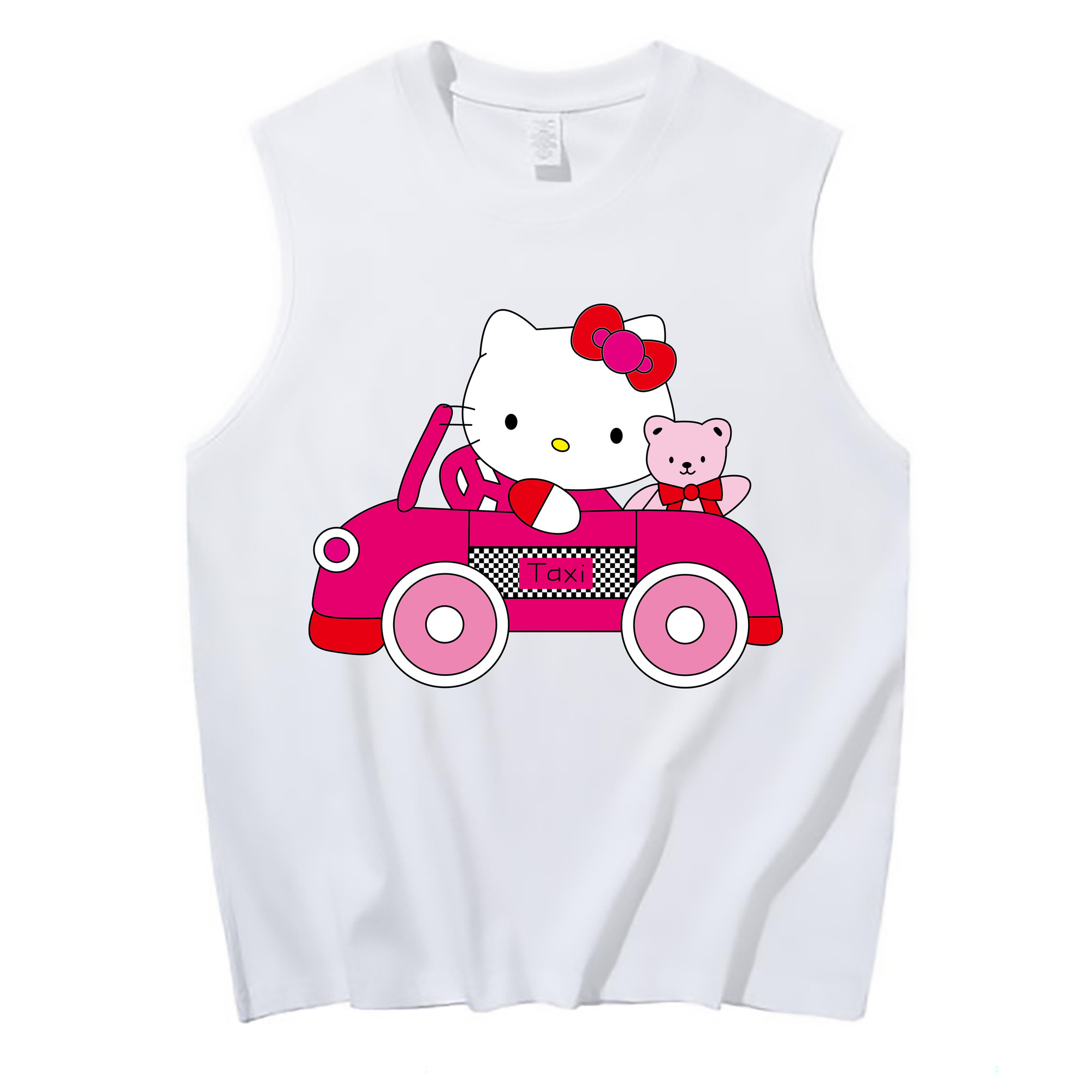 （画像用） Hello Kitty ハローキティ コットン100％タンクトップ（フロントプリント）