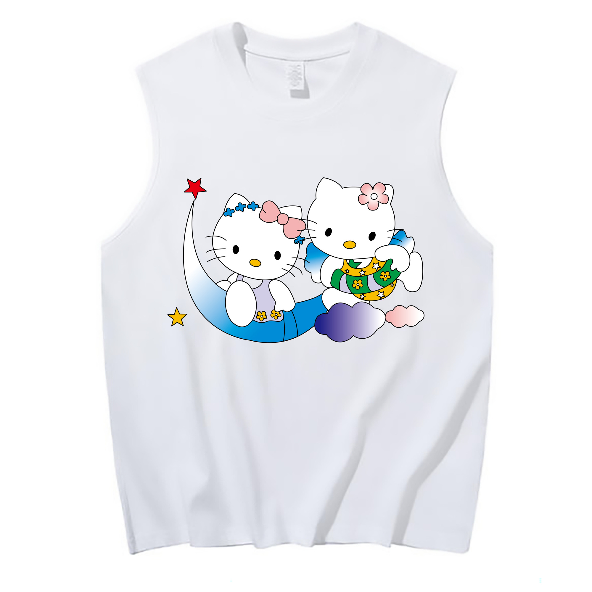（画像用） Hello Kitty ハローキティ コットン100％タンクトップ（フロントプリント）